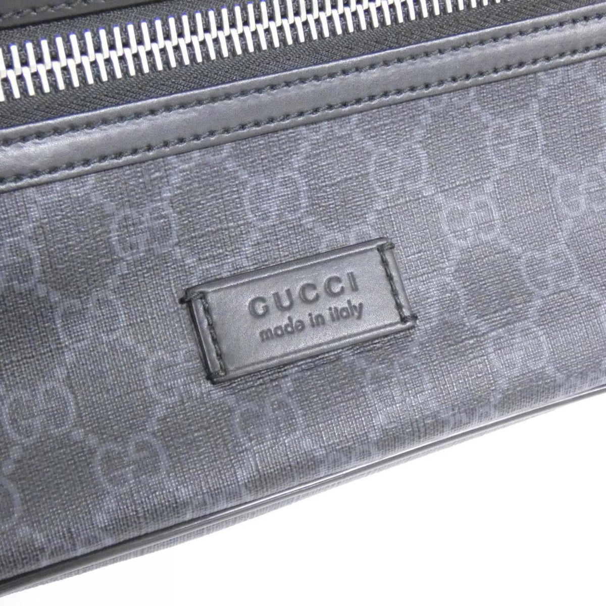 Gucci Black Gray Gg Supreme Canvas Fanny Pack (Pre-Owned)