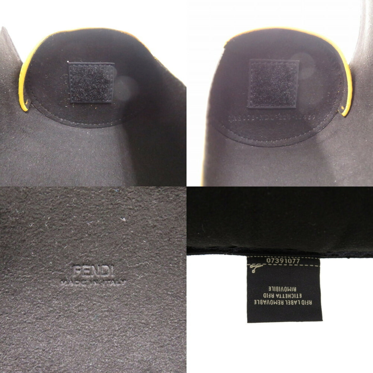 Fendi Yellow Leather Pouch (Pre-Owned)