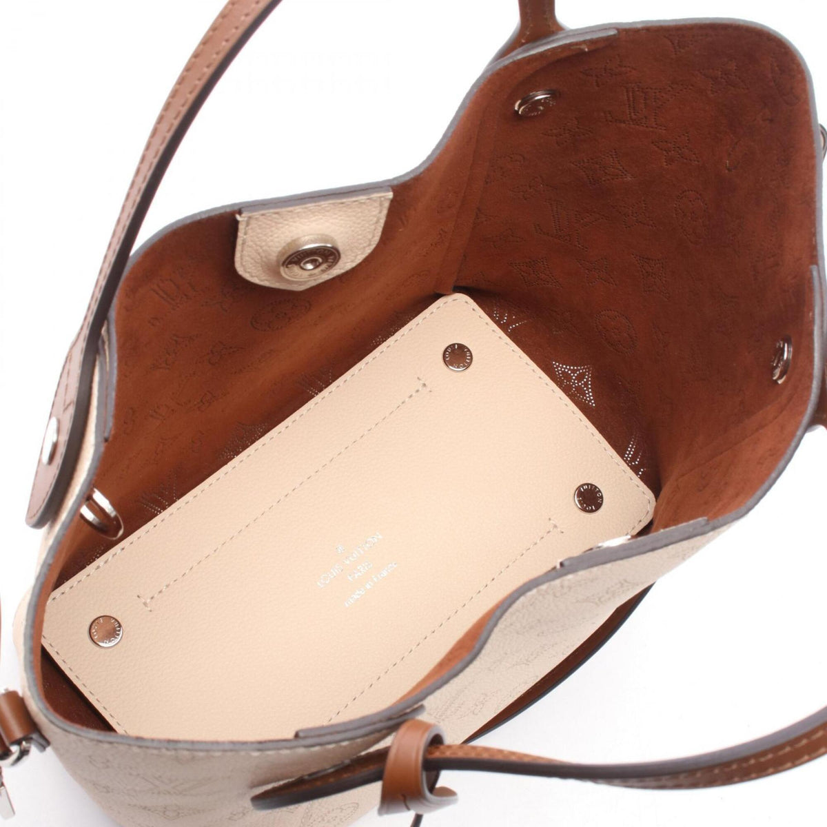 Louis Vuitton Brown Ivory Mahina Leather Handbag (Pre-Owned)
