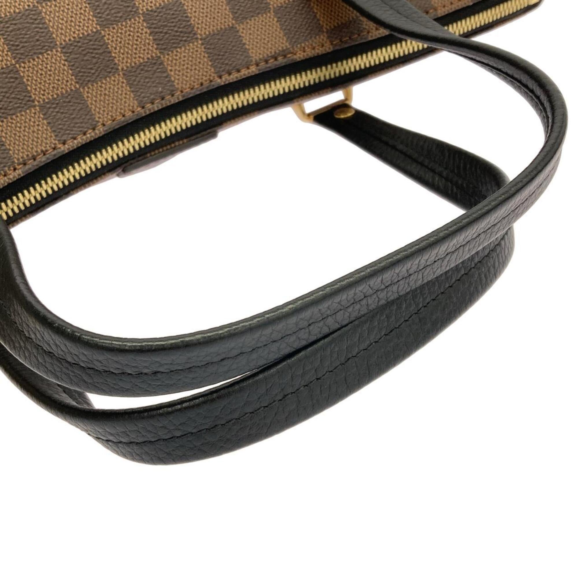 Louis Vuitton Black Damier Canvas Ebene Coated Canvas Leather Handbag (Pre-Owned)