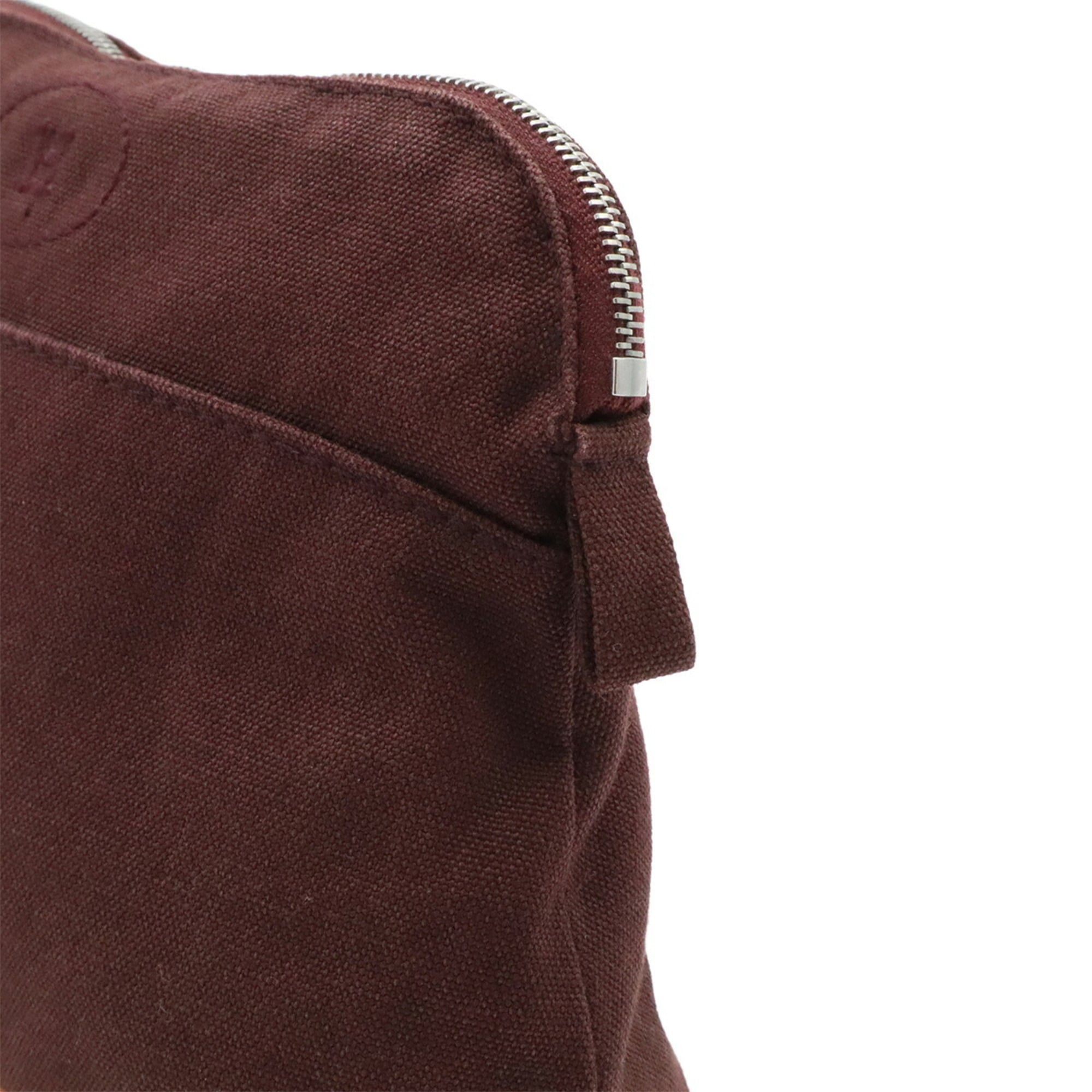 Hermes Burgundy Canvas Handbag Pouch (Pre-Owned)