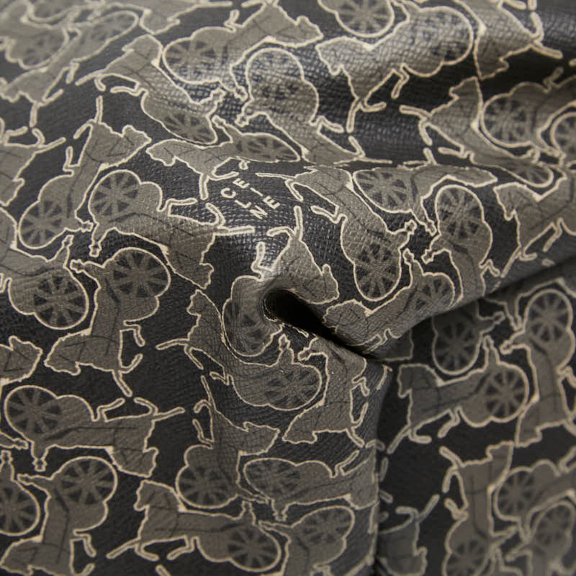 Celine Bittersweet Black Gray Pvc Leather Handbag (Pre-Owned)
