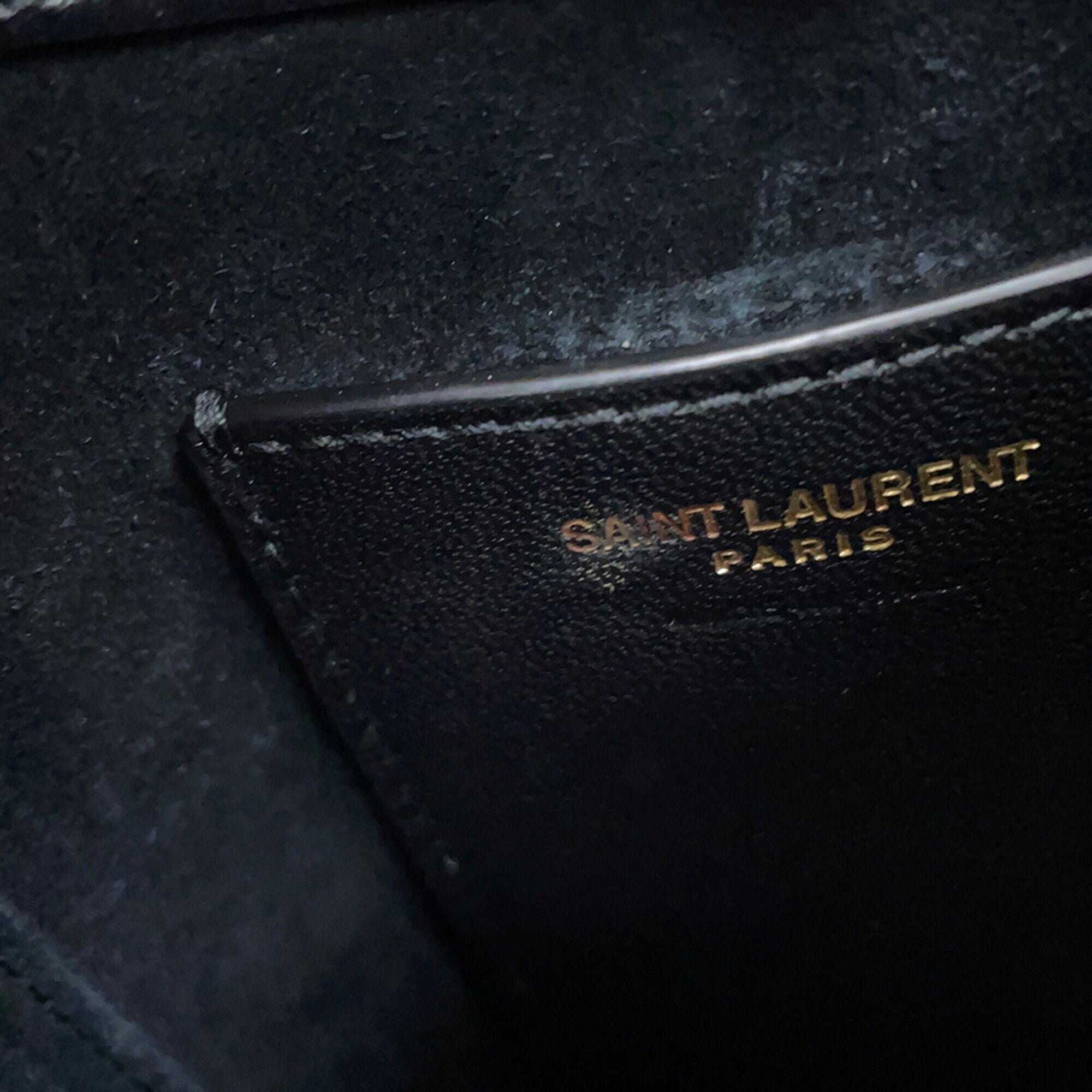 Yves Saint Laurent Black Leather Handbag Shoulder Bag (Pre-Owned)