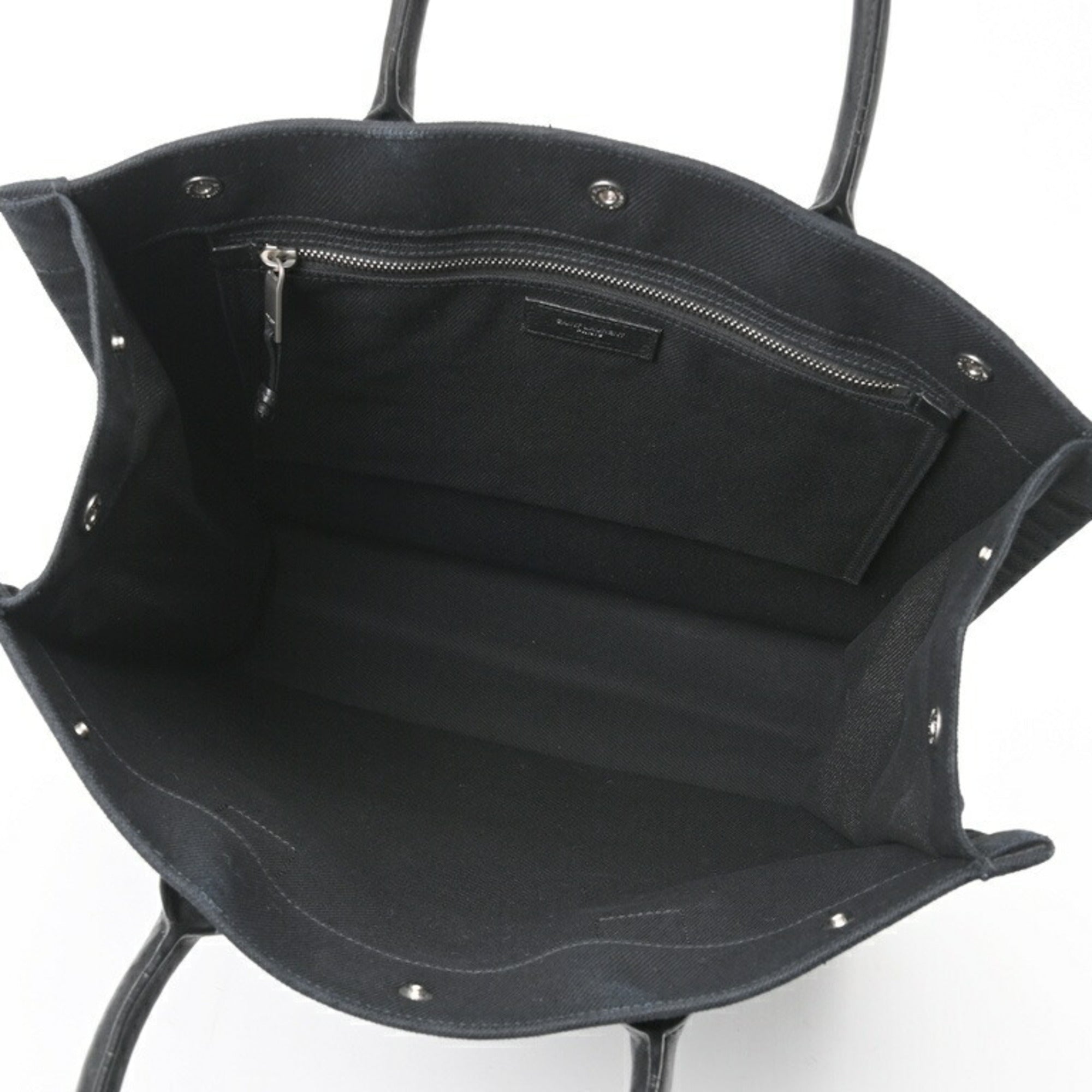 Saint Laurent Black Canvas Tote Bag (Pre-Owned)