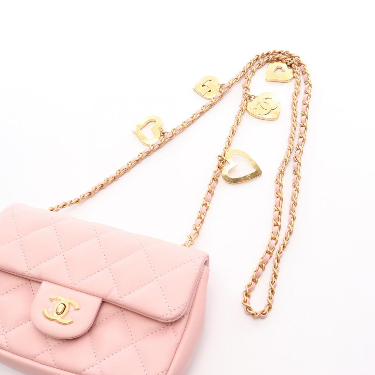 Chanel Pink Leather Handbag Shoulder Bag (Pre-Owned)