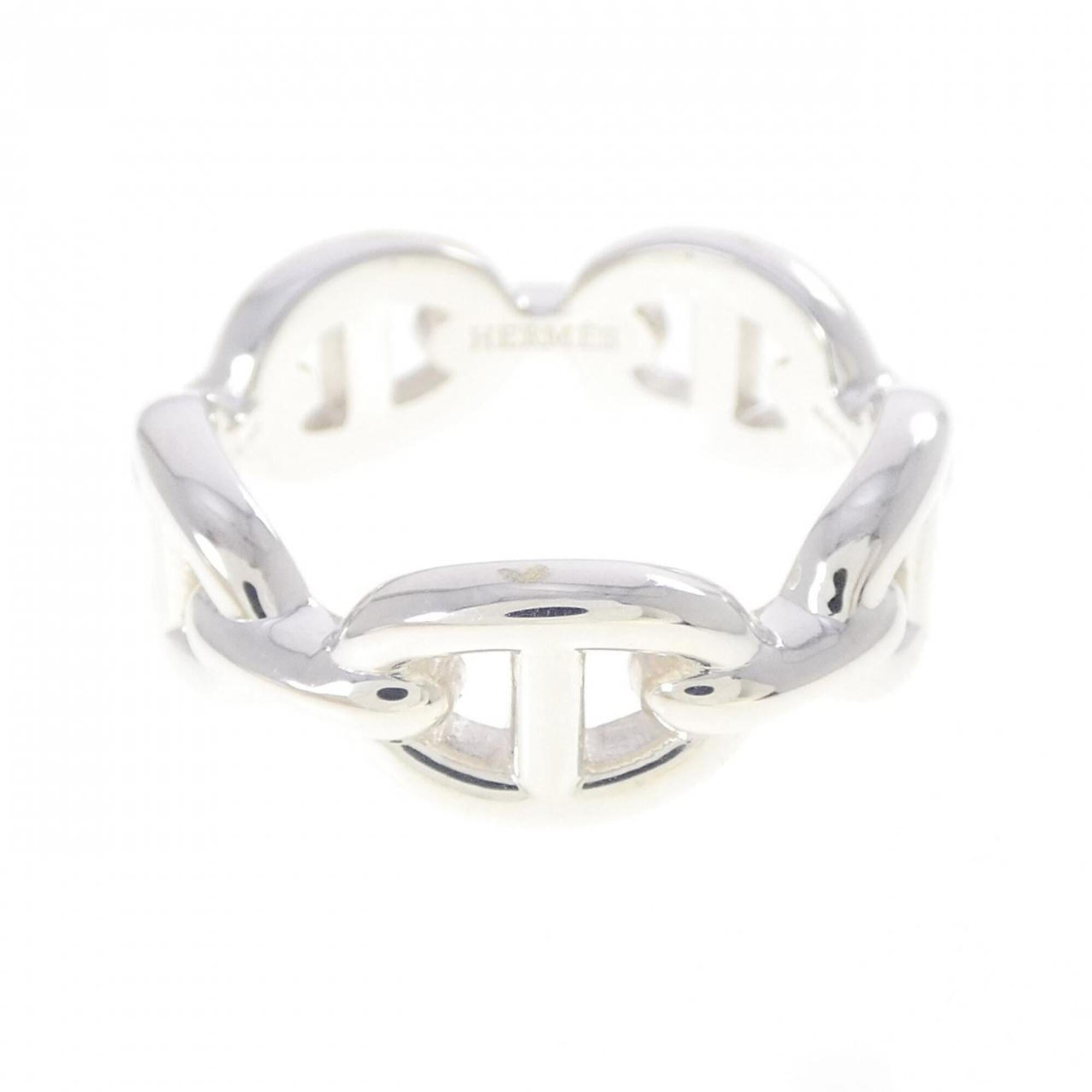 Hermes Silver 925 Band Ring (Pre-Owned)