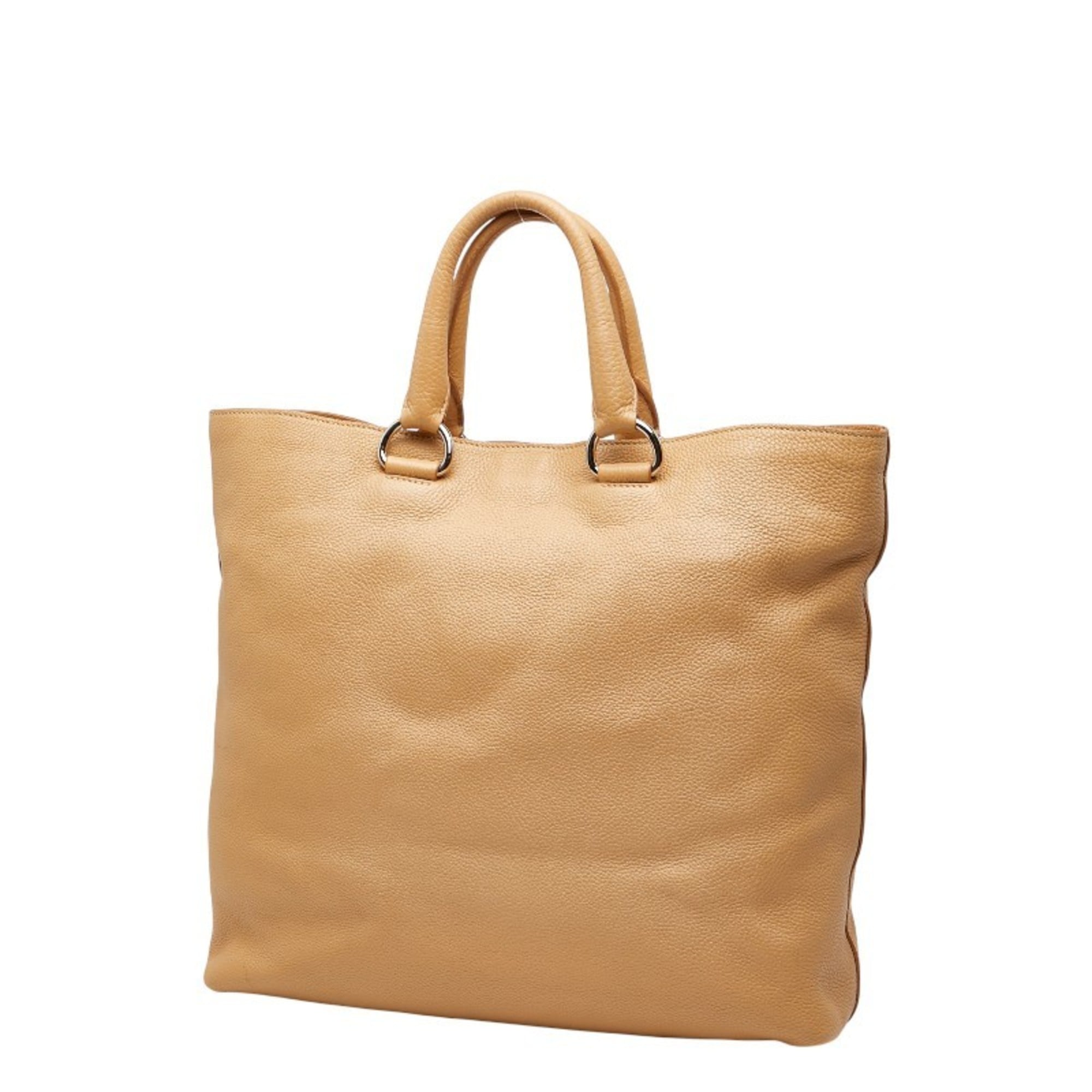 Prada Beige Leather Handbag (Pre-Owned)