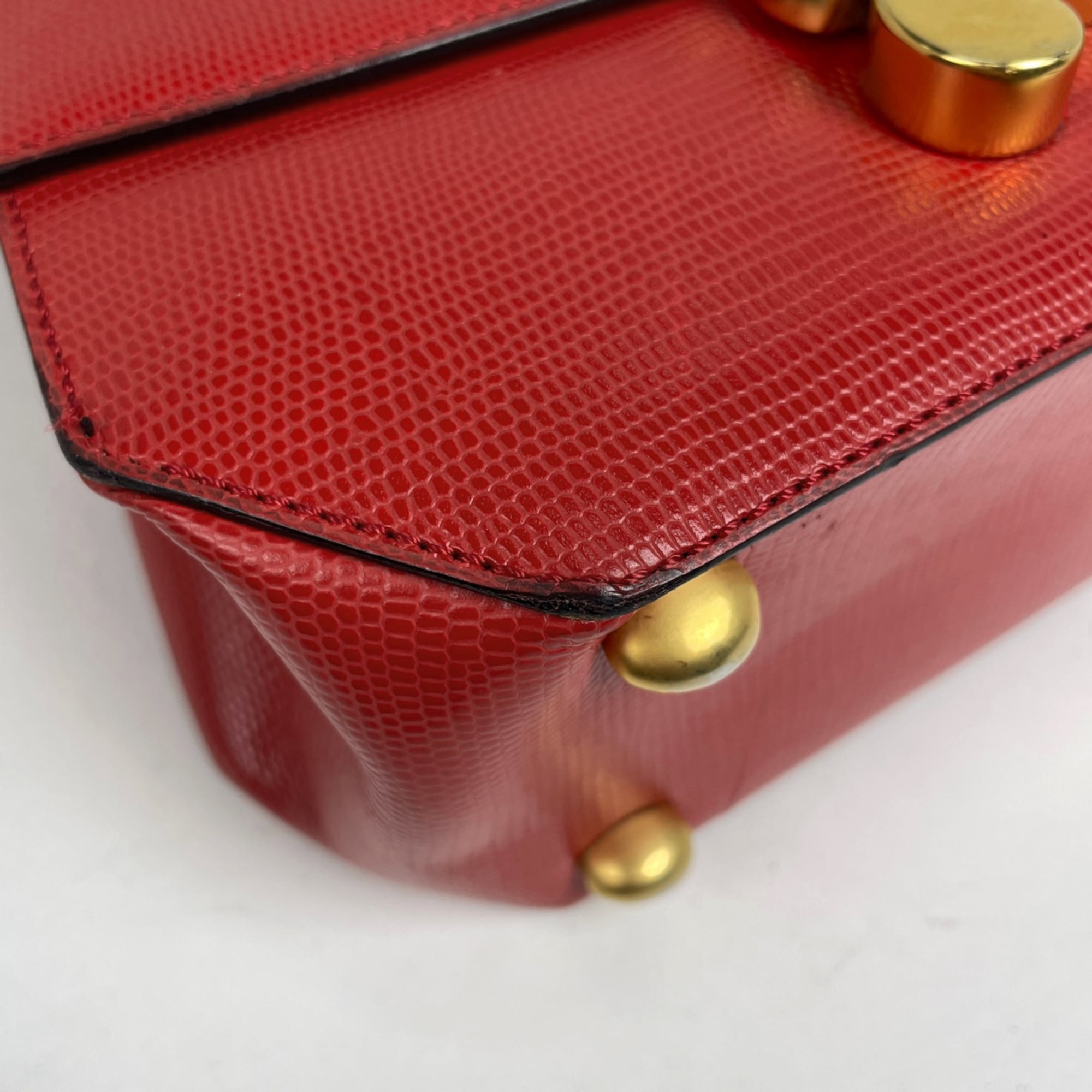 Celine Red Color Leather Handbag Shoulder Bag (Pre-Owned)