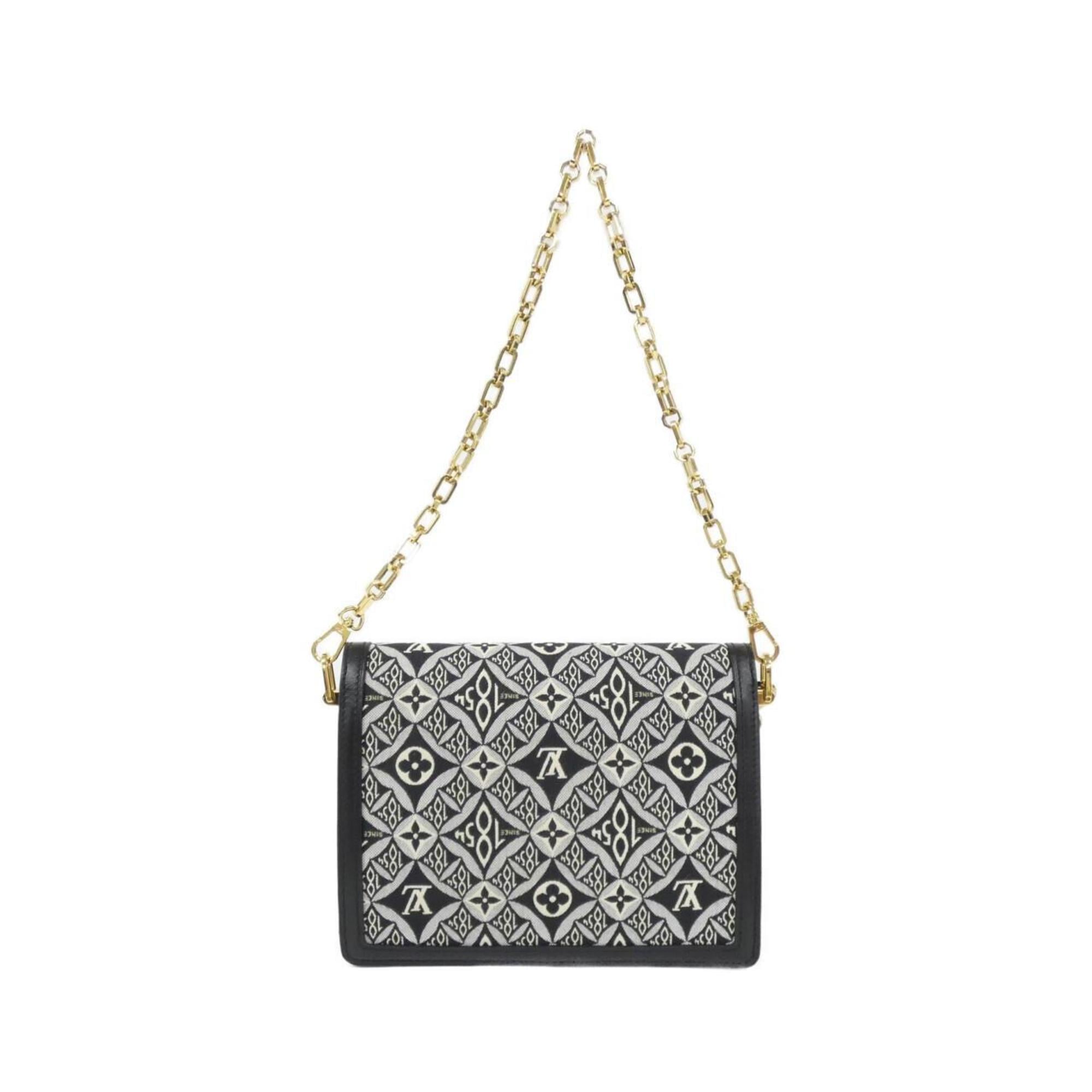 Louis Vuitton Gray Jacquard Shoulder Bag (Pre-Owned)
