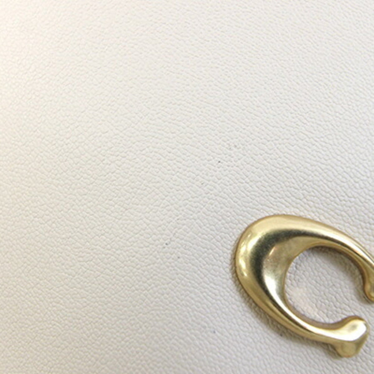 Coach Beige Leather Handbag Shoulder Bag Tote Bag (Pre-Owned)