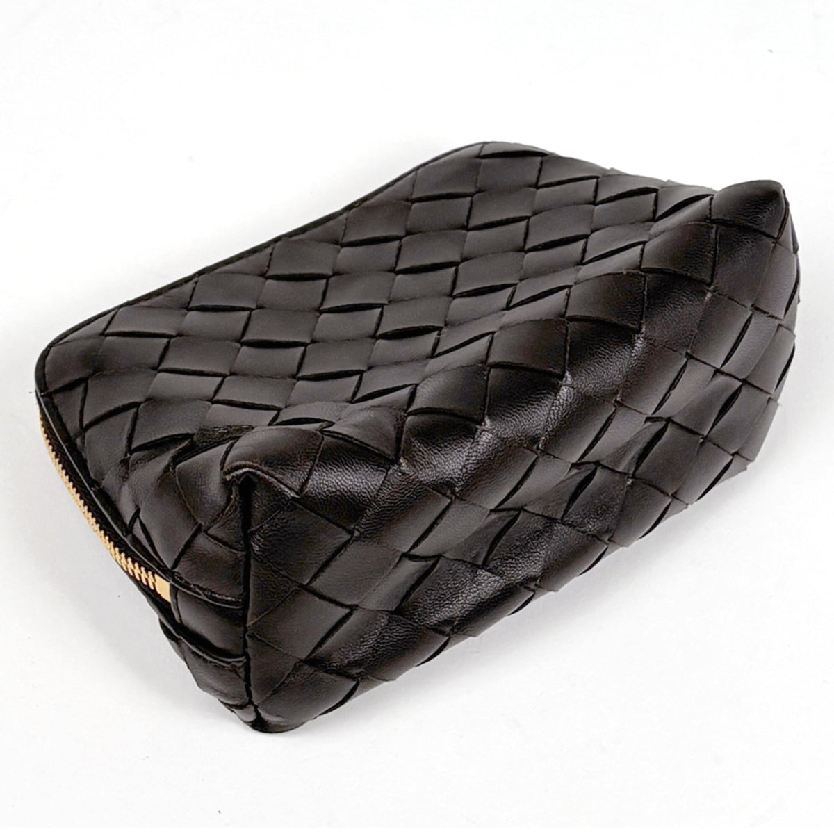 Bottega Veneta Intrecciato Brown Leather Pouch (Pre-Owned)