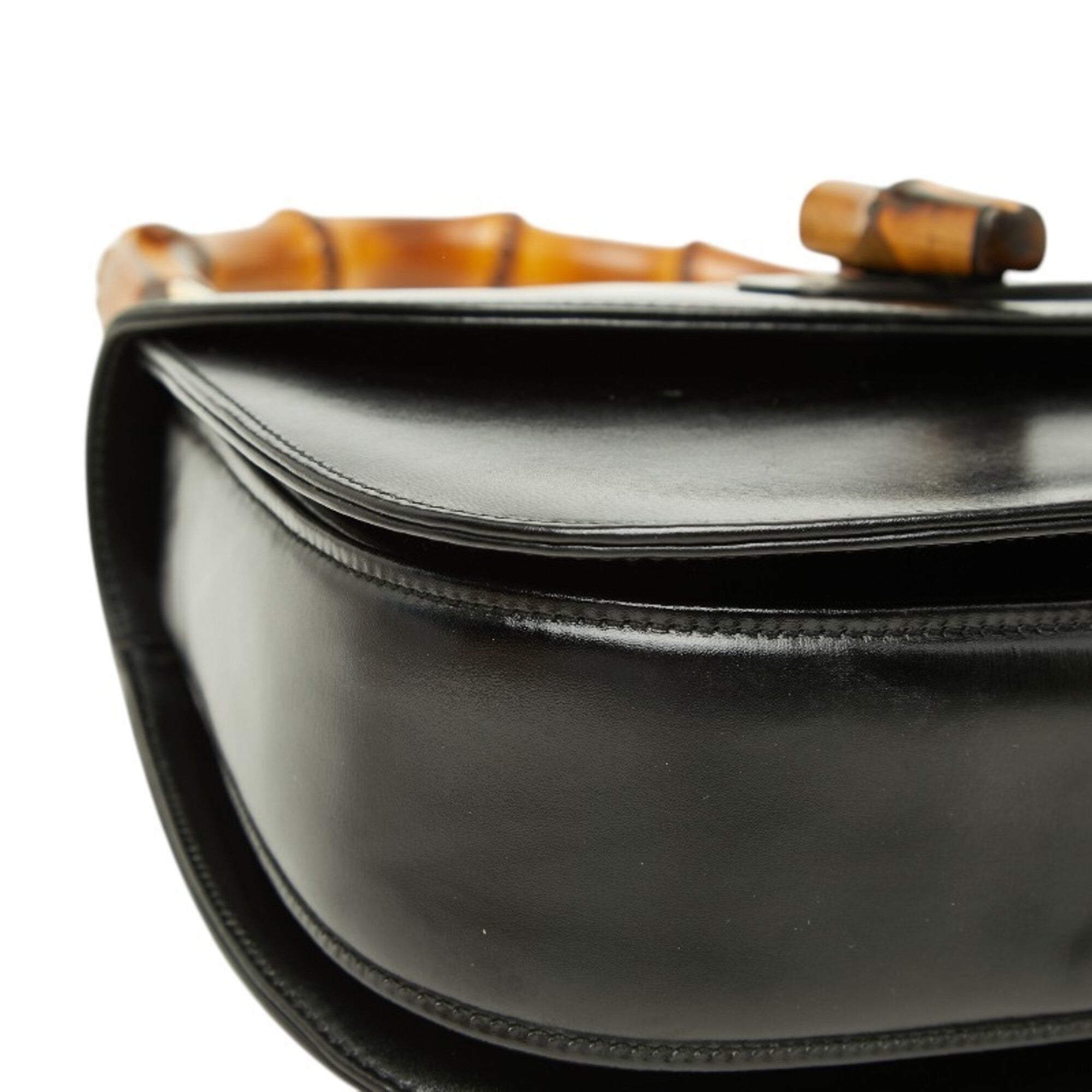 Gucci Black Leather Handbag Shoulder Bag (Pre-Owned)