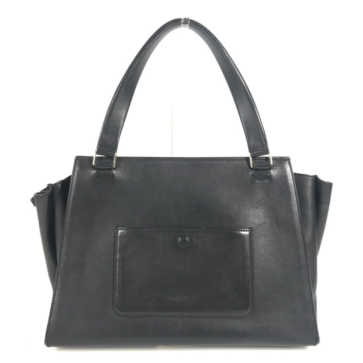 Celine Beige Navy Leather Handbag Shoulder Bag (Pre-Owned)