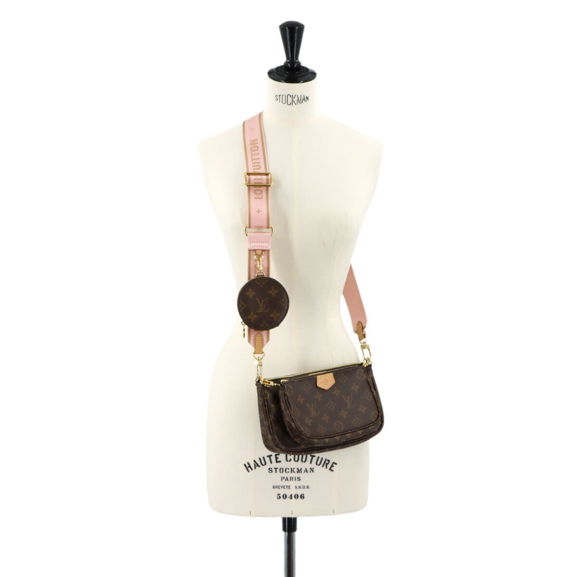 Louis Vuitton Monogram Rose Clair Monogram Handbag Pochette Pouch Shoulder Bag (Pre-Owned)