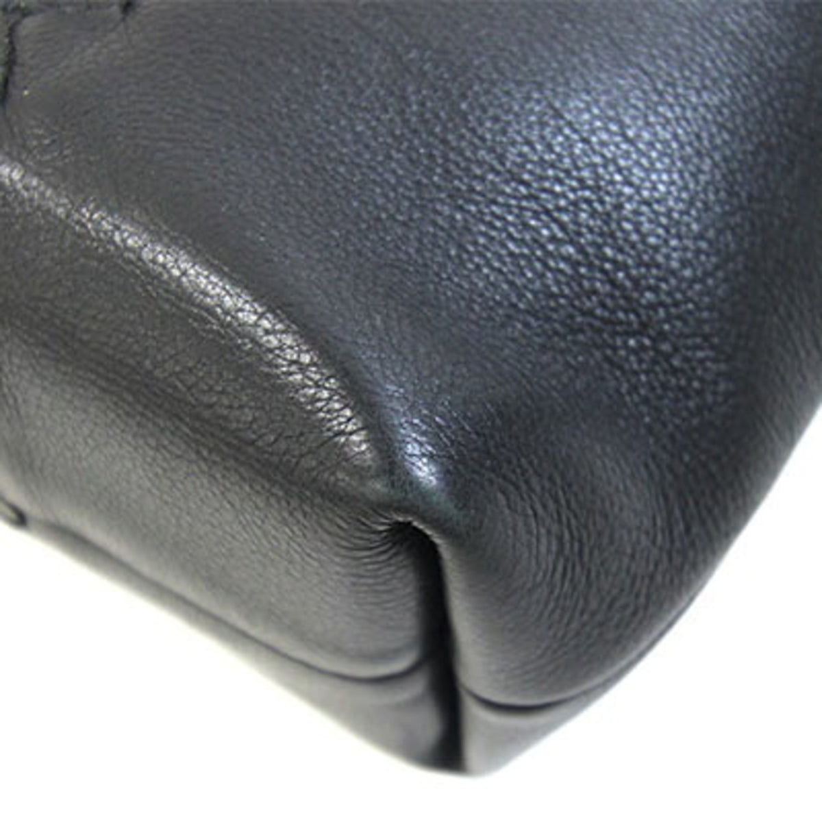 Bottega Veneta Intrecciato Black Brown Leather Shoulder Bag (Pre-Owned)