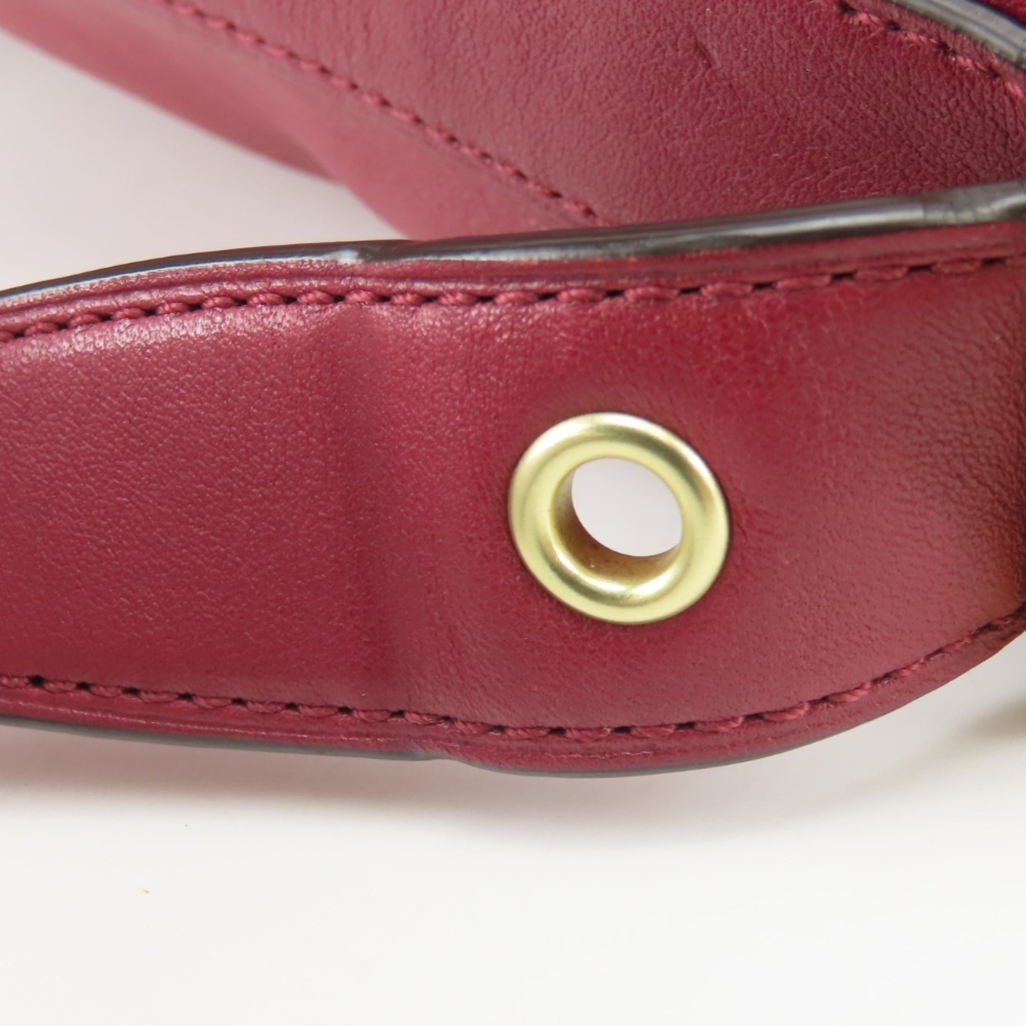 Coach Bordeaux Leather Shoulder Bag (Pre-Owned)