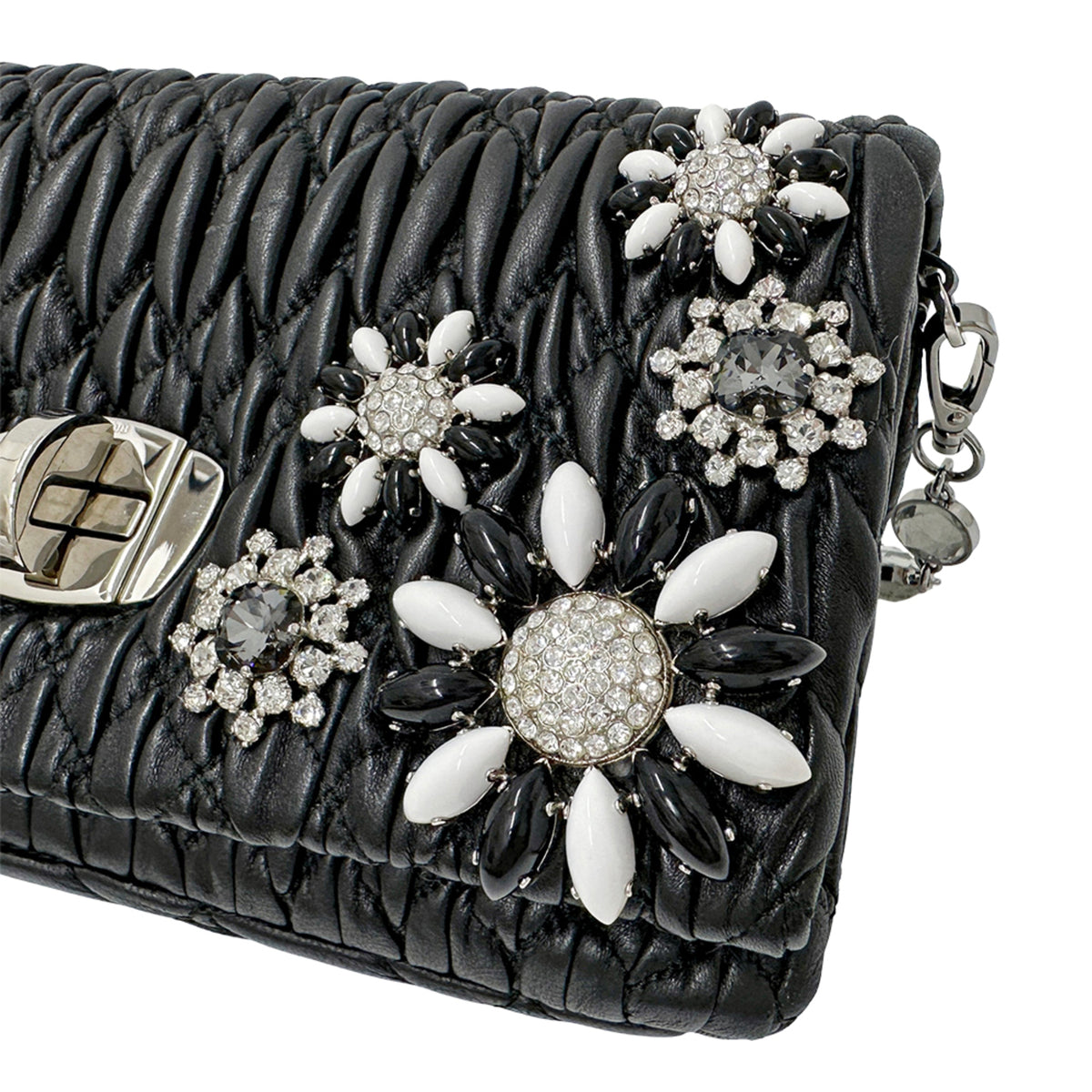 Miu Miu Black Leather Handbag Shoulder Bag (Pre-Owned)