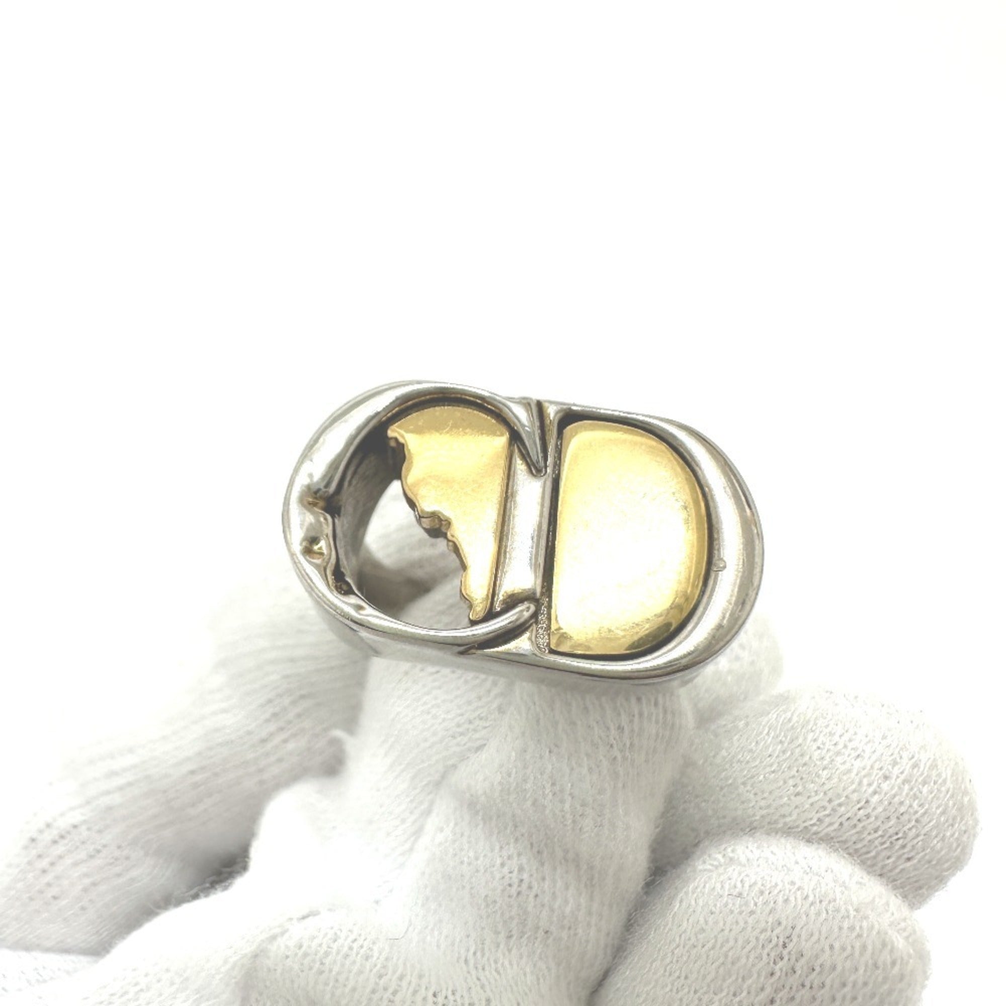 Christian Dior Silver Metal Band Ring (Pre-Owned)