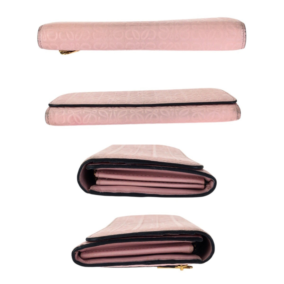 Loewe Pink Leather Long Wallet (Bi-Fold) (Pre-Owned)