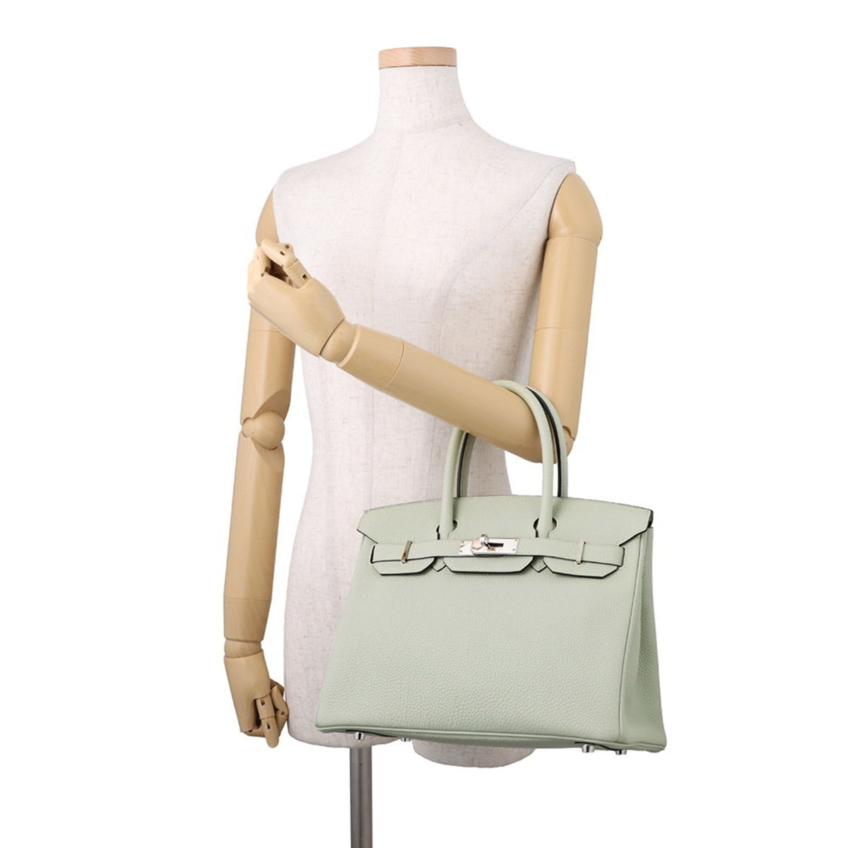 Hermes Green Togo Leather Handbag (Pre-Owned)