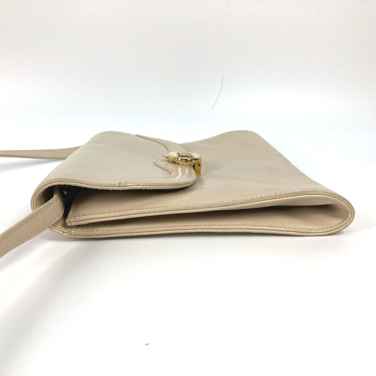 Celine Beige Leather Shoulder Bag (Pre-Owned)