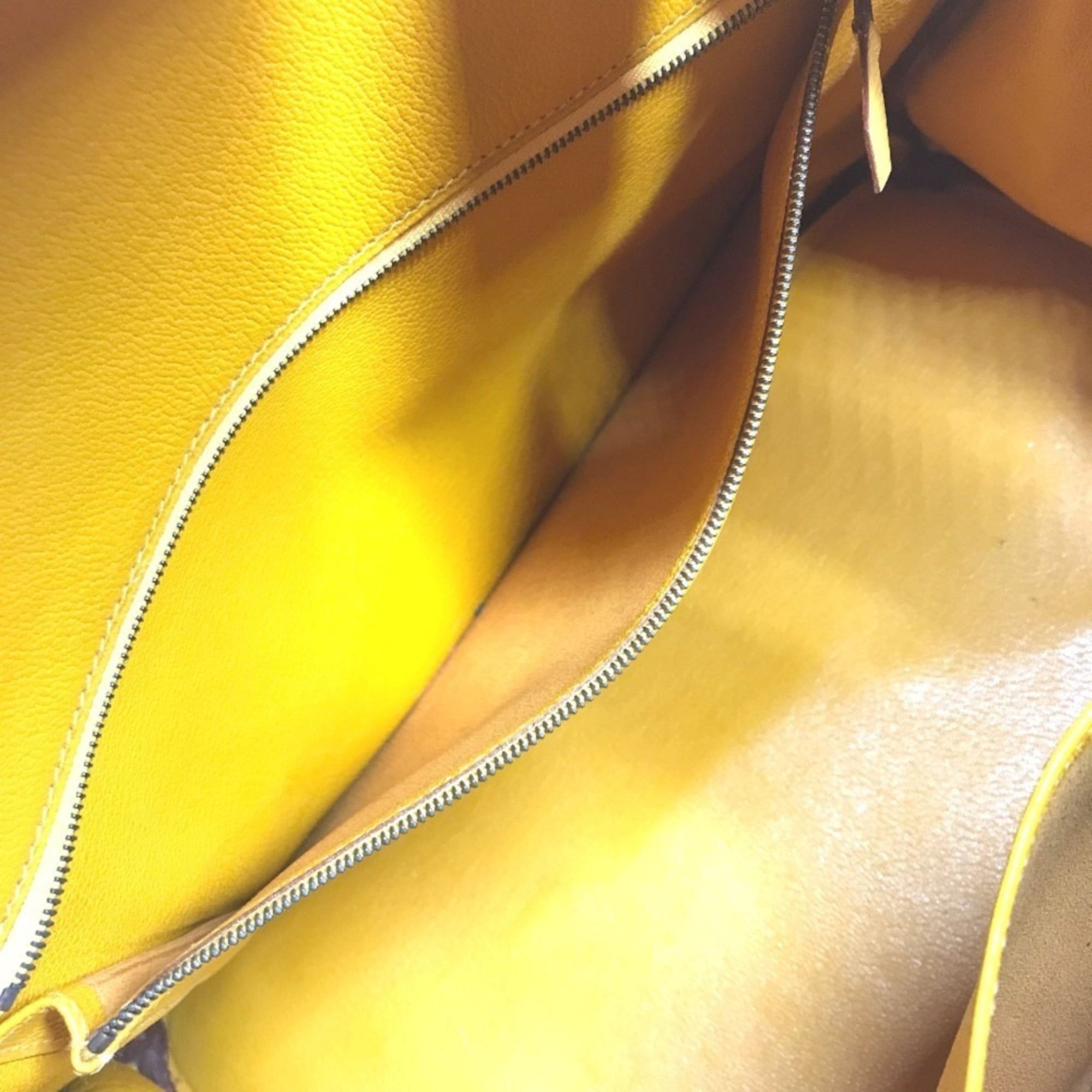 Hermes Jaune Yellow Leather Handbag Tote Bag (Pre-Owned)