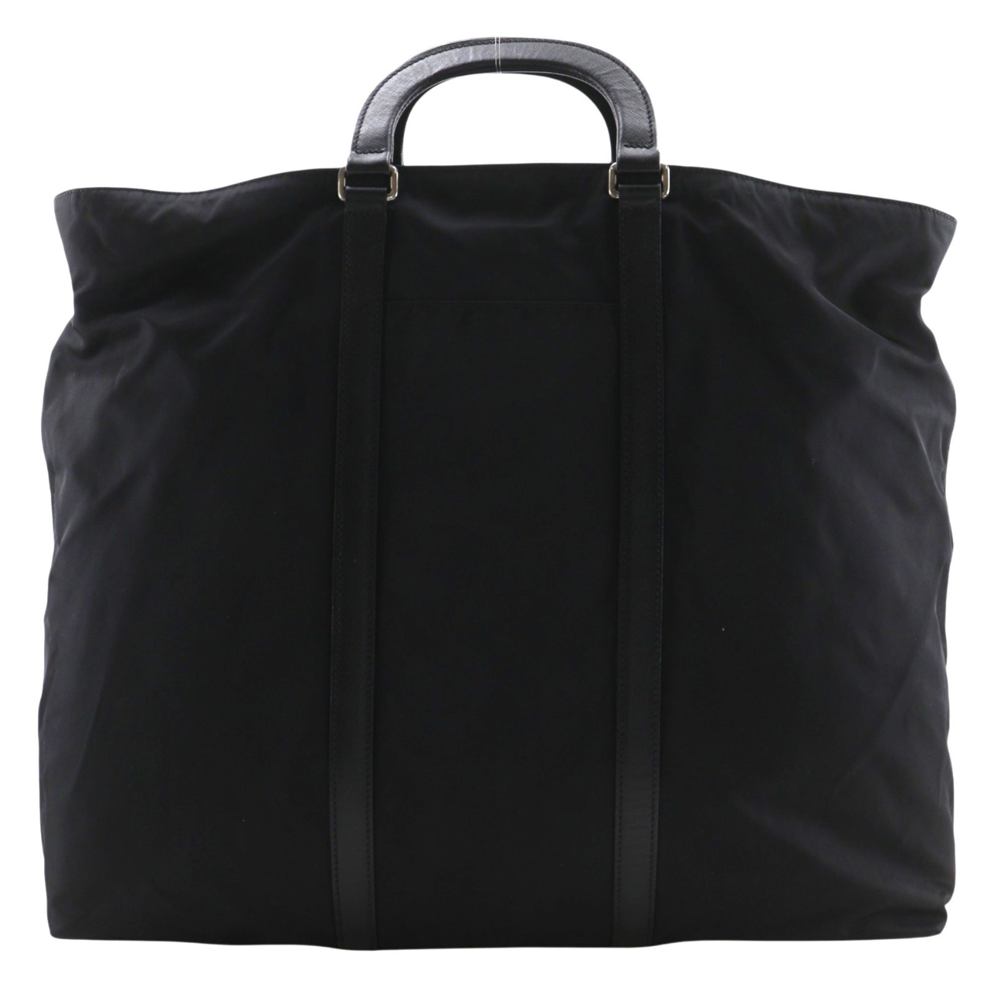 Prada Black Nylon Boston Bag Tote Bag (Pre-Owned)