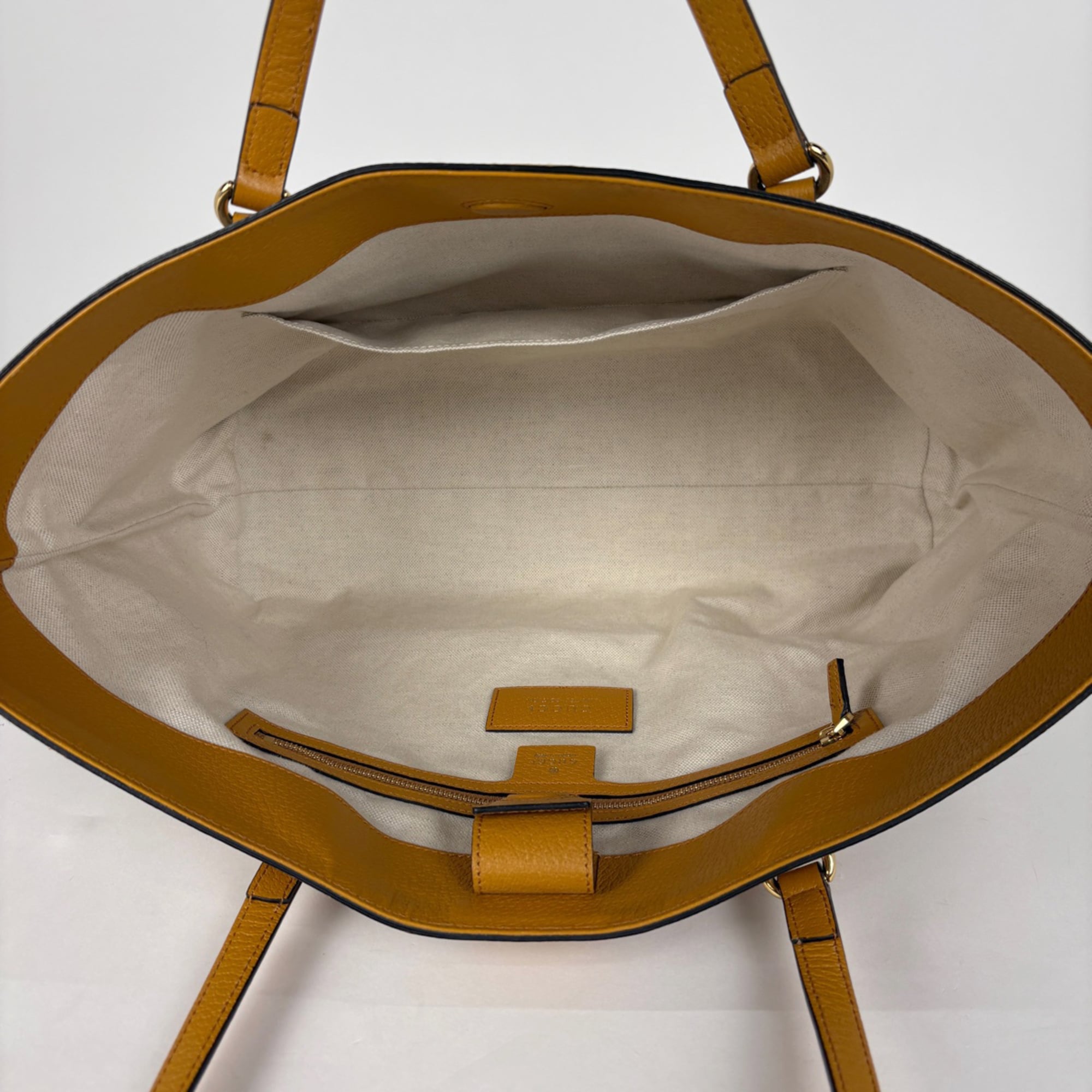 Gucci Brown Gg Supreme Leather Tote Bag (Pre-Owned)