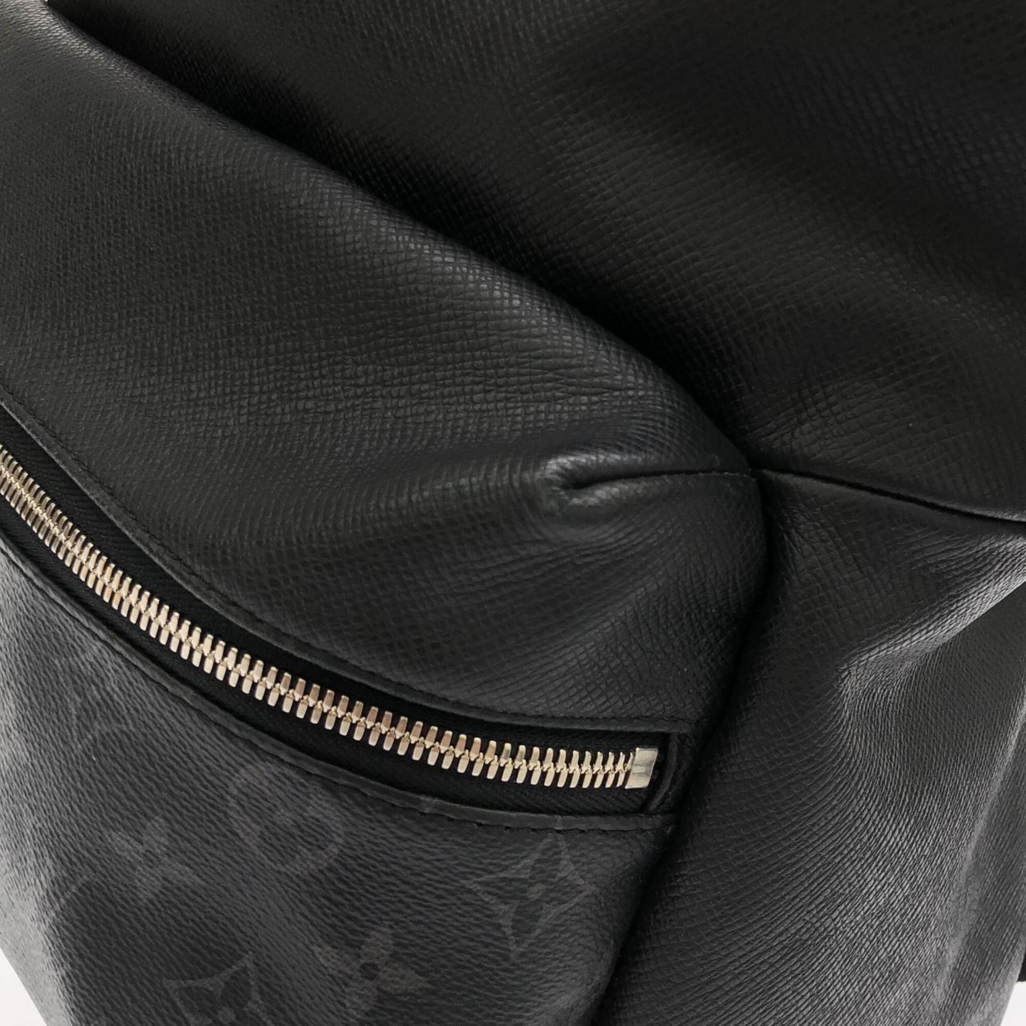 Louis Vuitton Black Coated Canvas Leather Backpack (Pre-Owned)