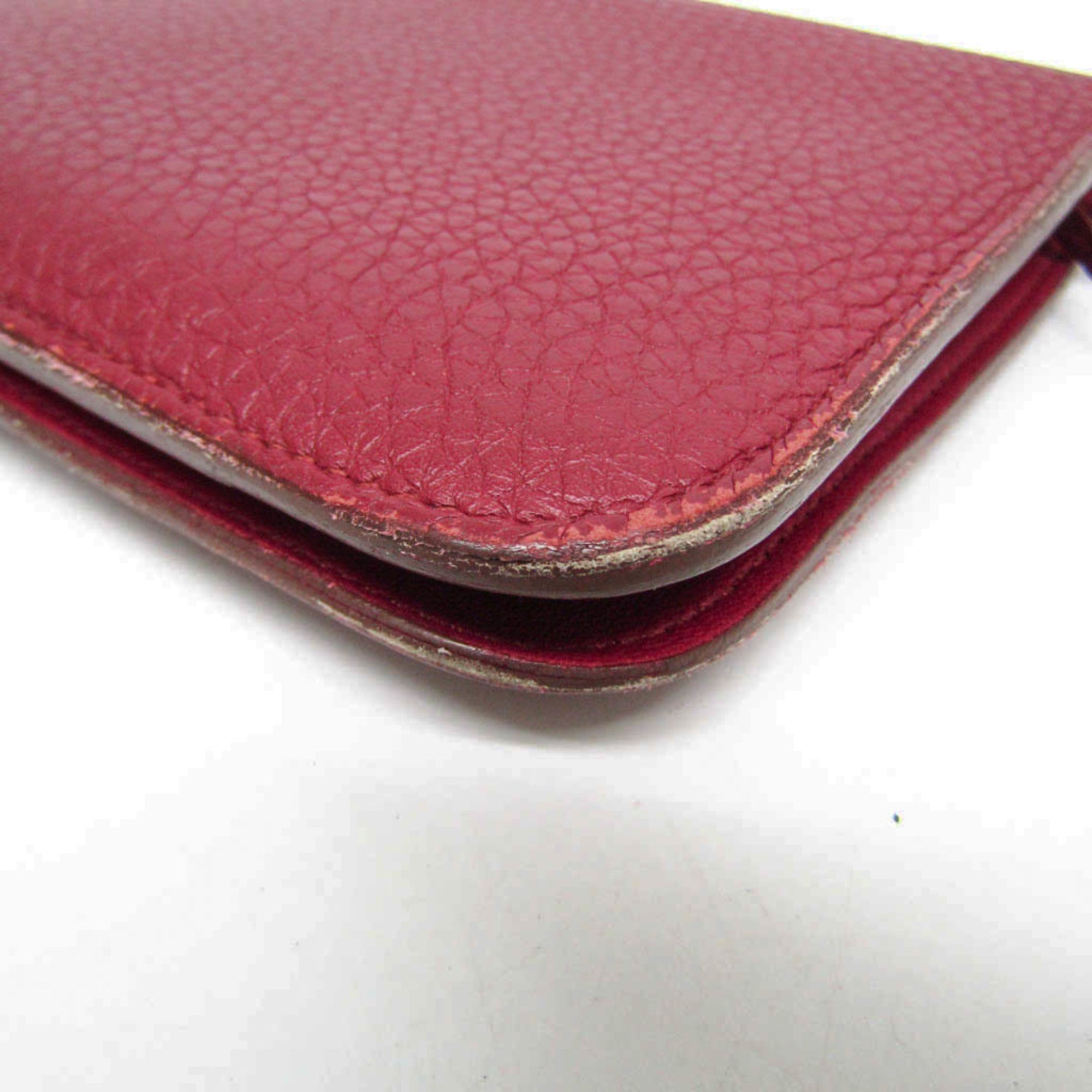 Hermes Dogon Wine Togo Leather Long Wallet (Bi-Fold) (Pre-Owned)