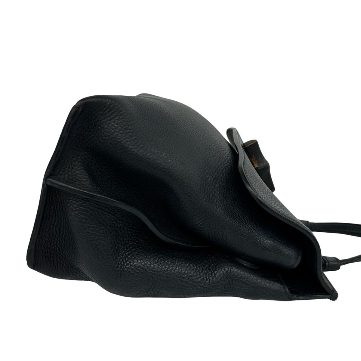 Gucci Black Leather Handbag Shoulder Bag Tote Bag (Pre-Owned)