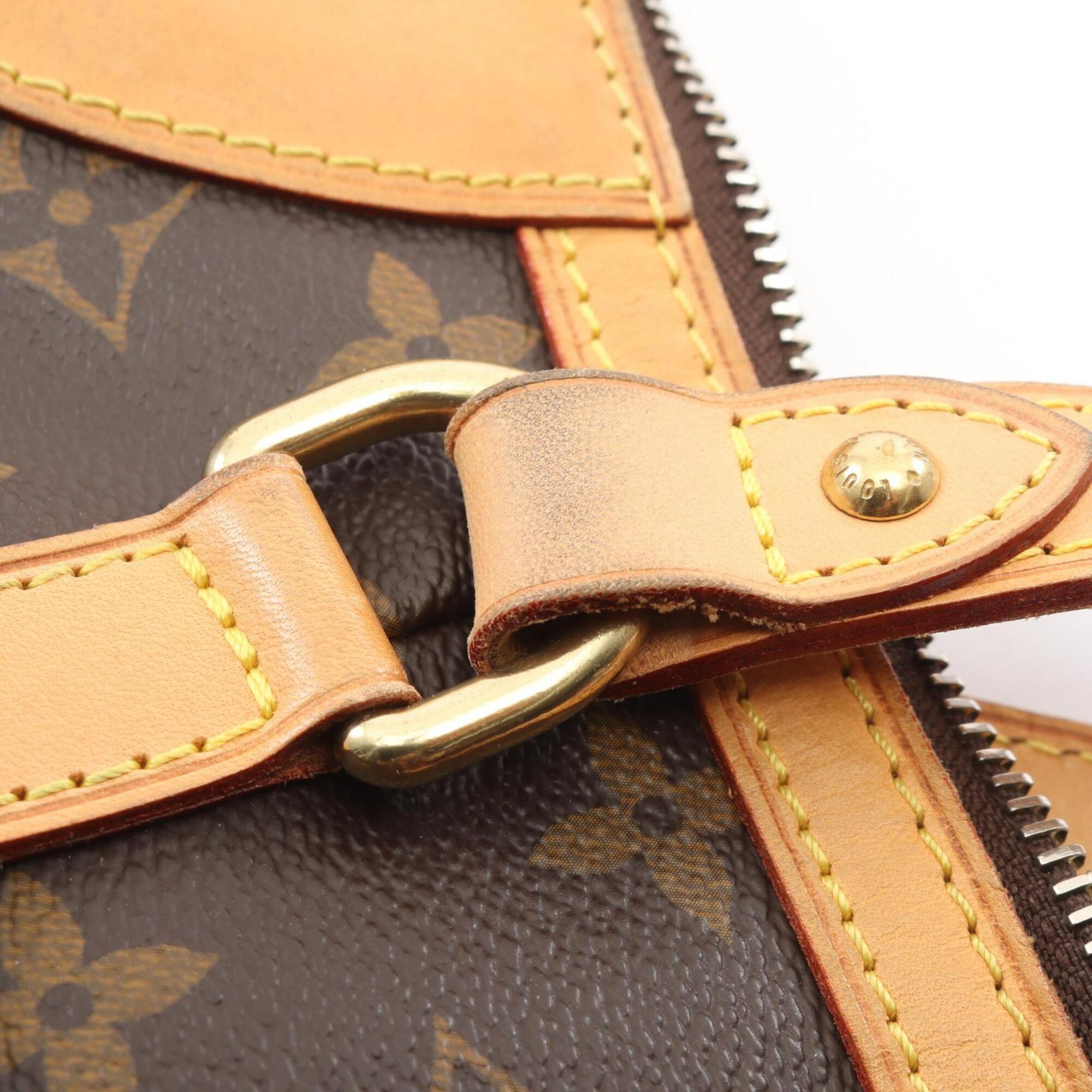 Louis Vuitton Brown Coated Canvas Pvc Monogram Leather Handbag (Pre-Owned)