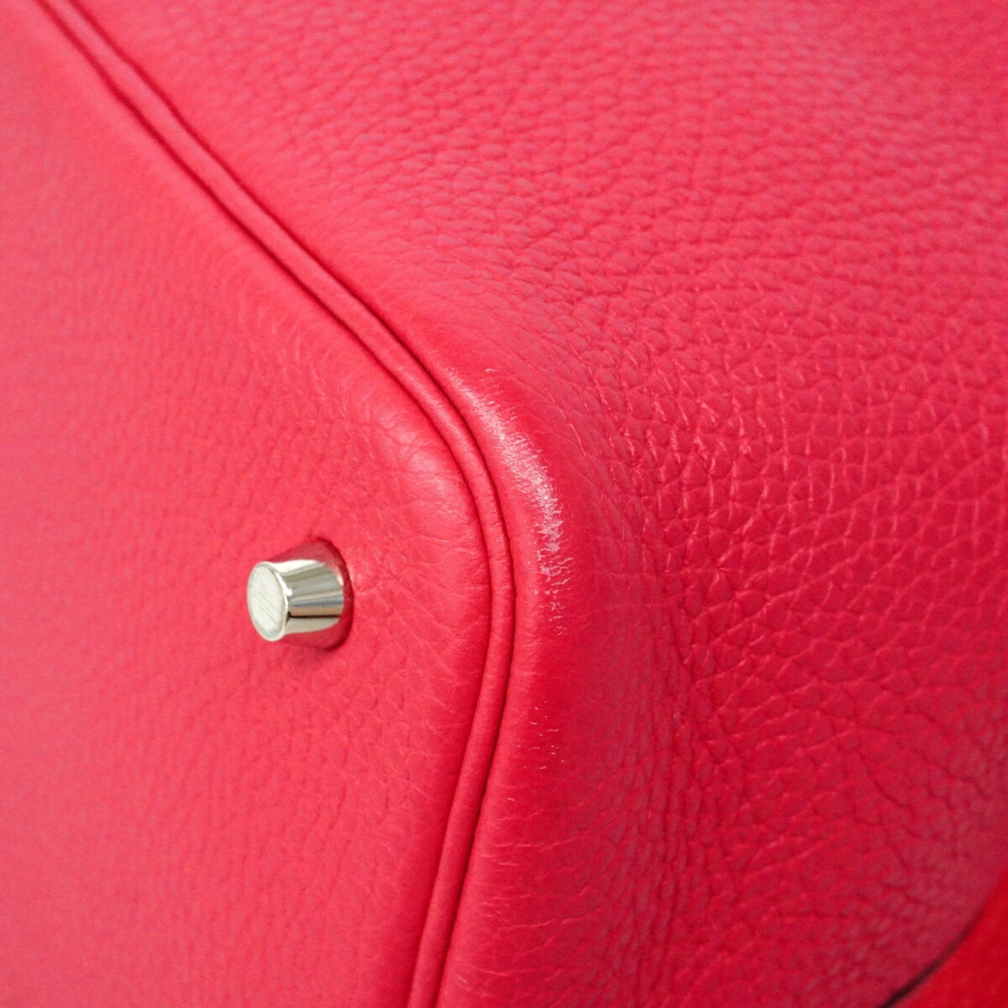 Hermes Pink Taurillon Clemence Leather Handbag (Pre-Owned)