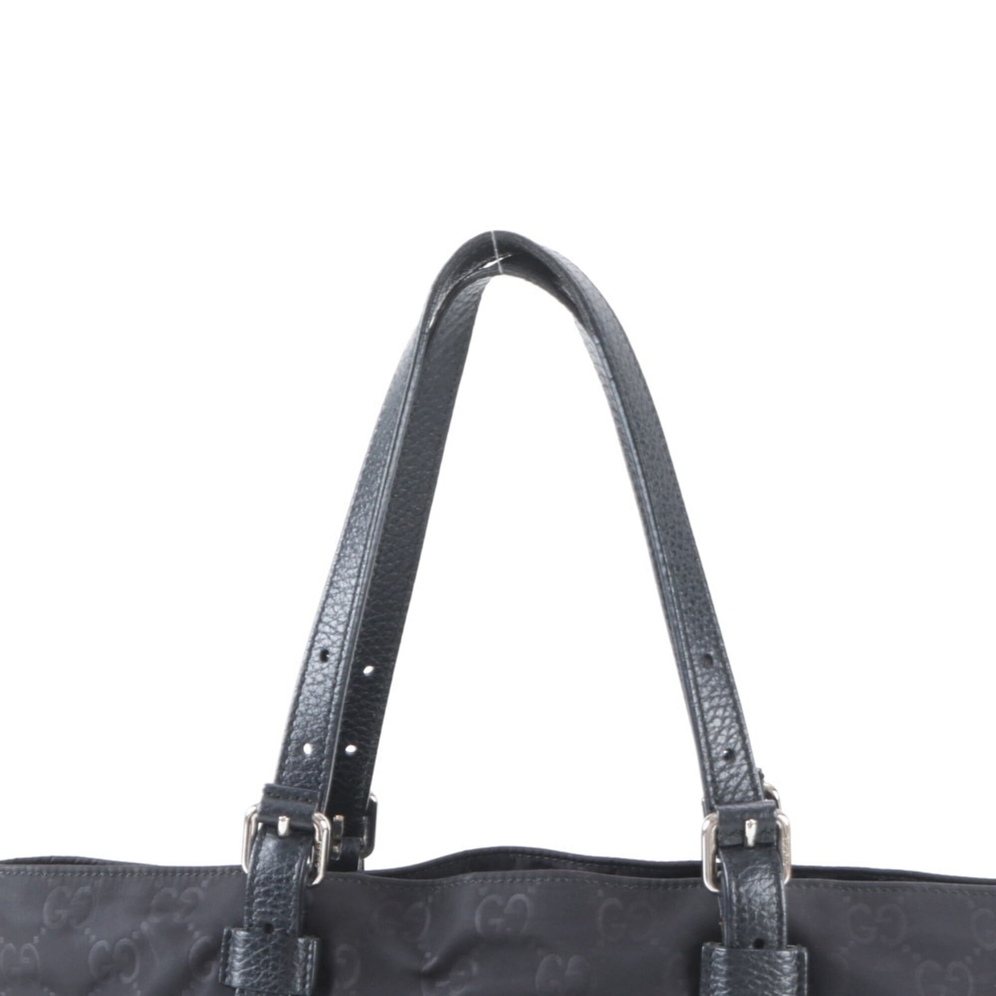 Gucci Black Nylon Leather Handbag (Pre-Owned)