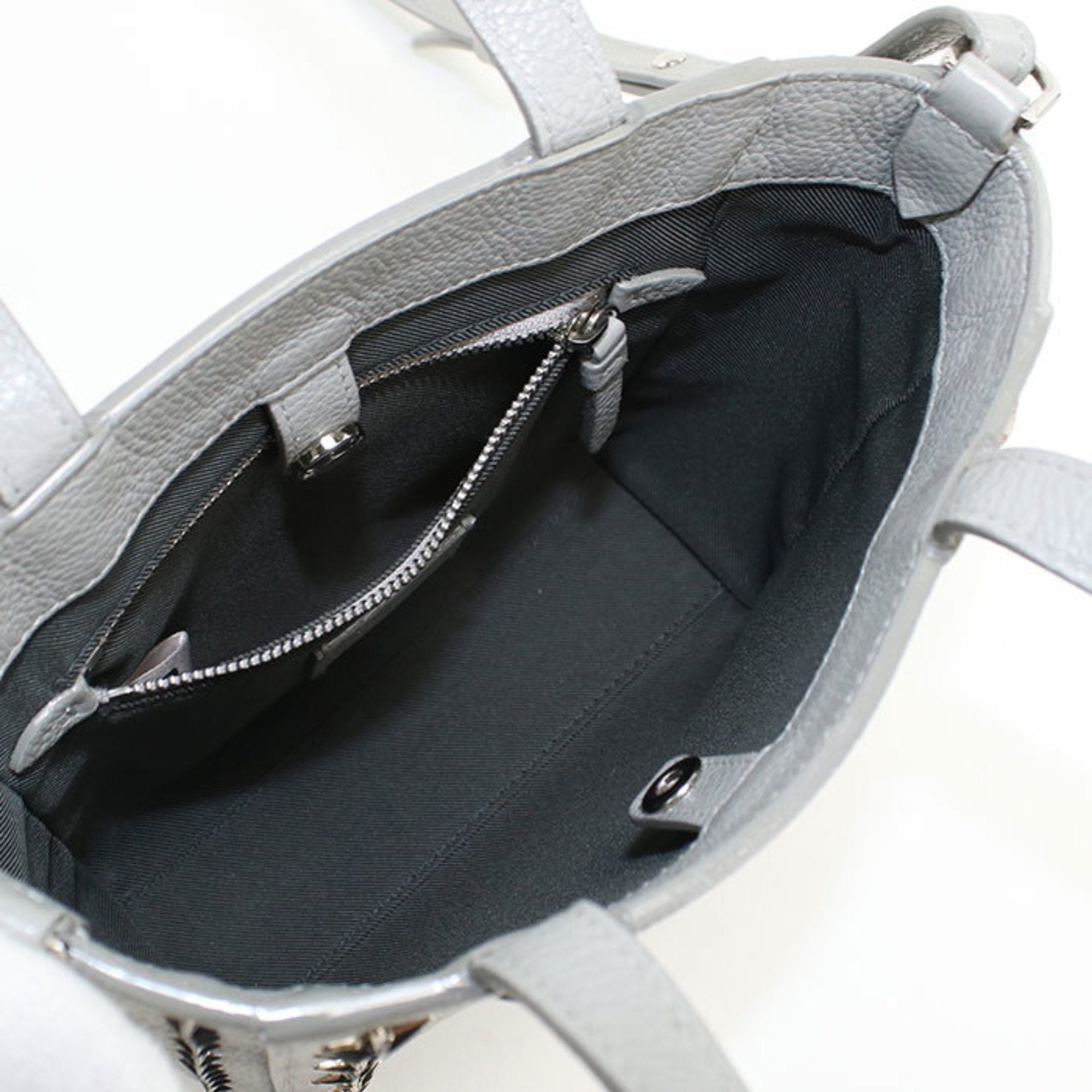 Jimmy Choo Gray Leather Handbag (Pre-Owned)