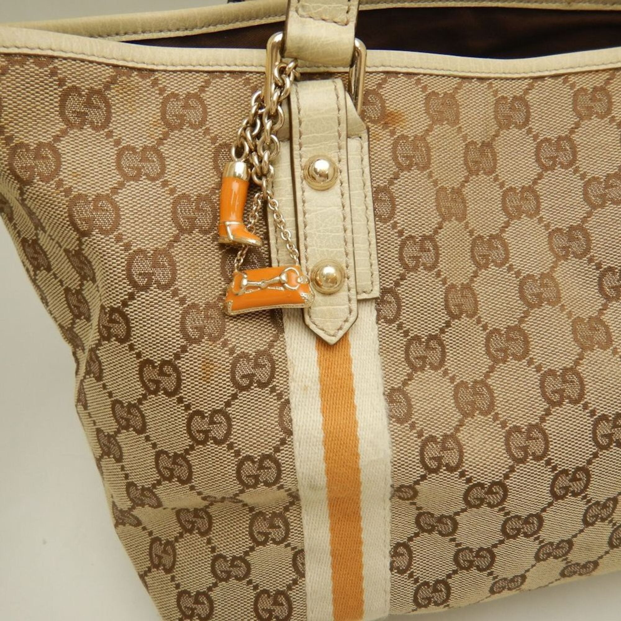 Gucci Beige Gg Canvas Tote Bag (Pre-Owned)