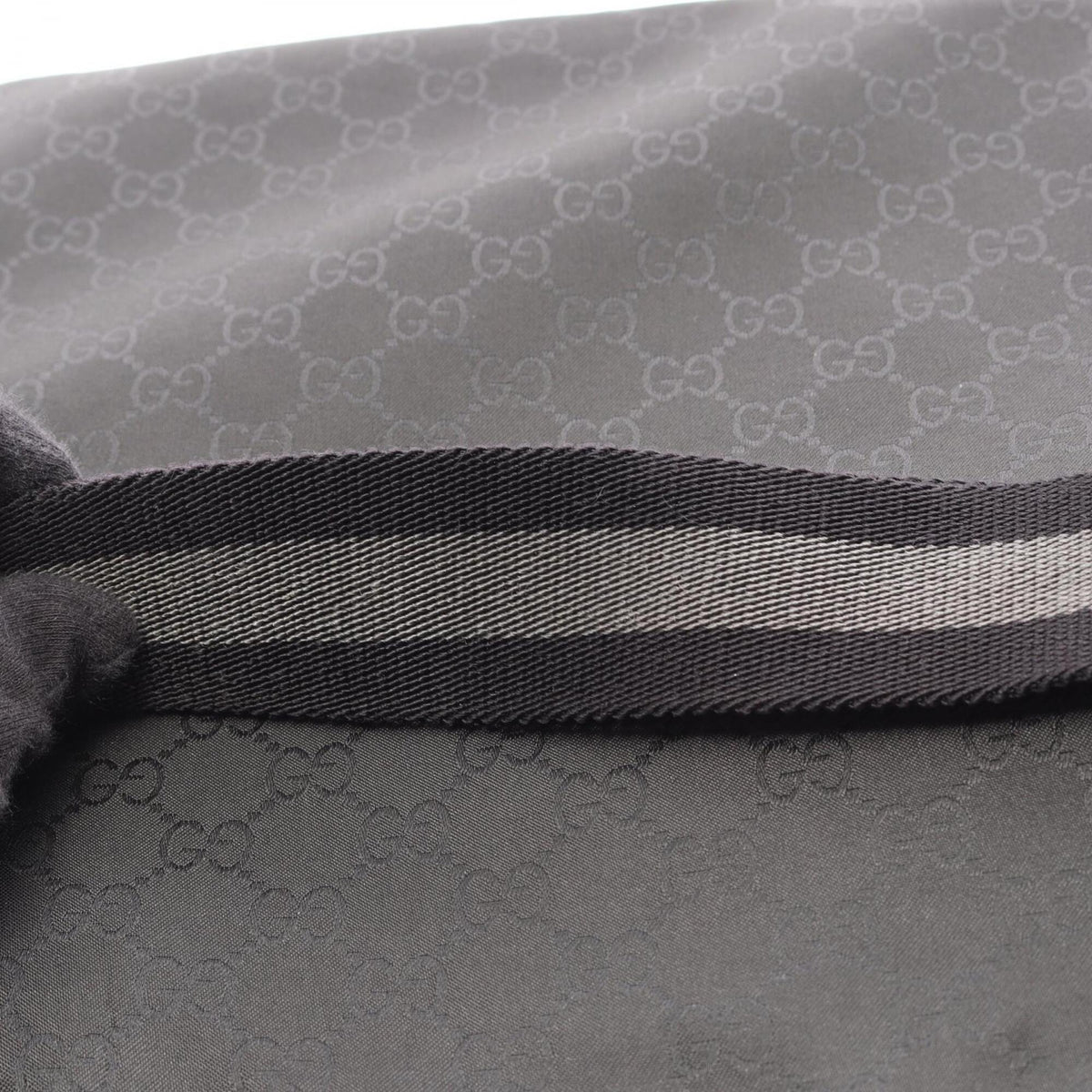 Gucci Black Canvas Leather Handbag Shoulder Bag (Pre-Owned)
