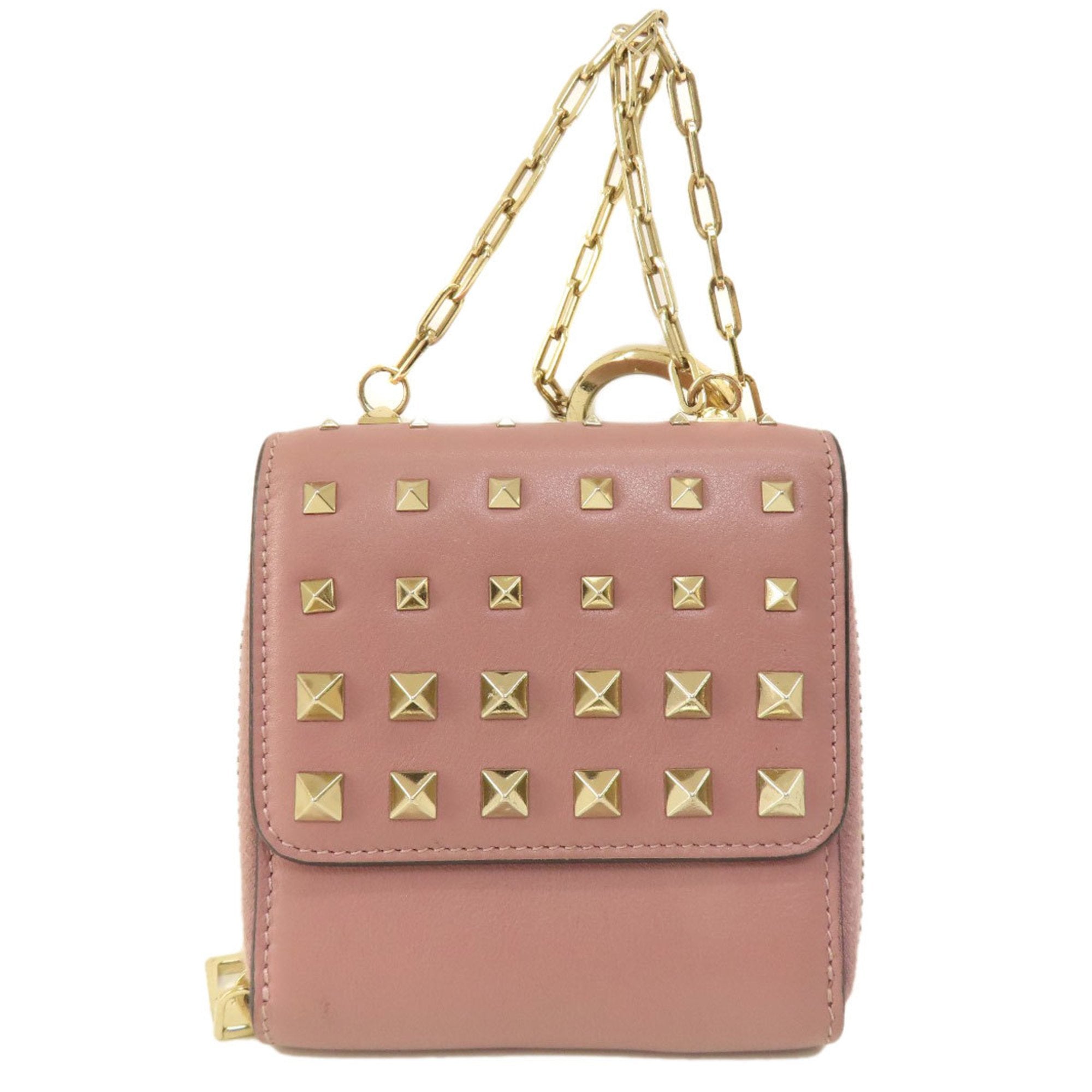 Valentino Garavani Pink Leather Wallet (Bi-Fold) (Pre-Owned)