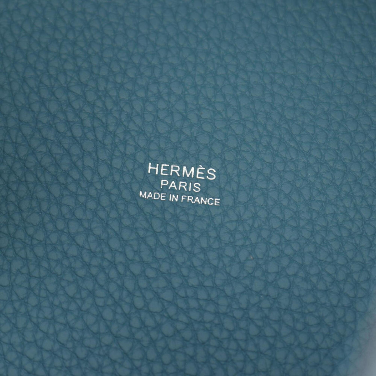 Hermes Blue Taurillon Clemence Leather Handbag (Pre-Owned)