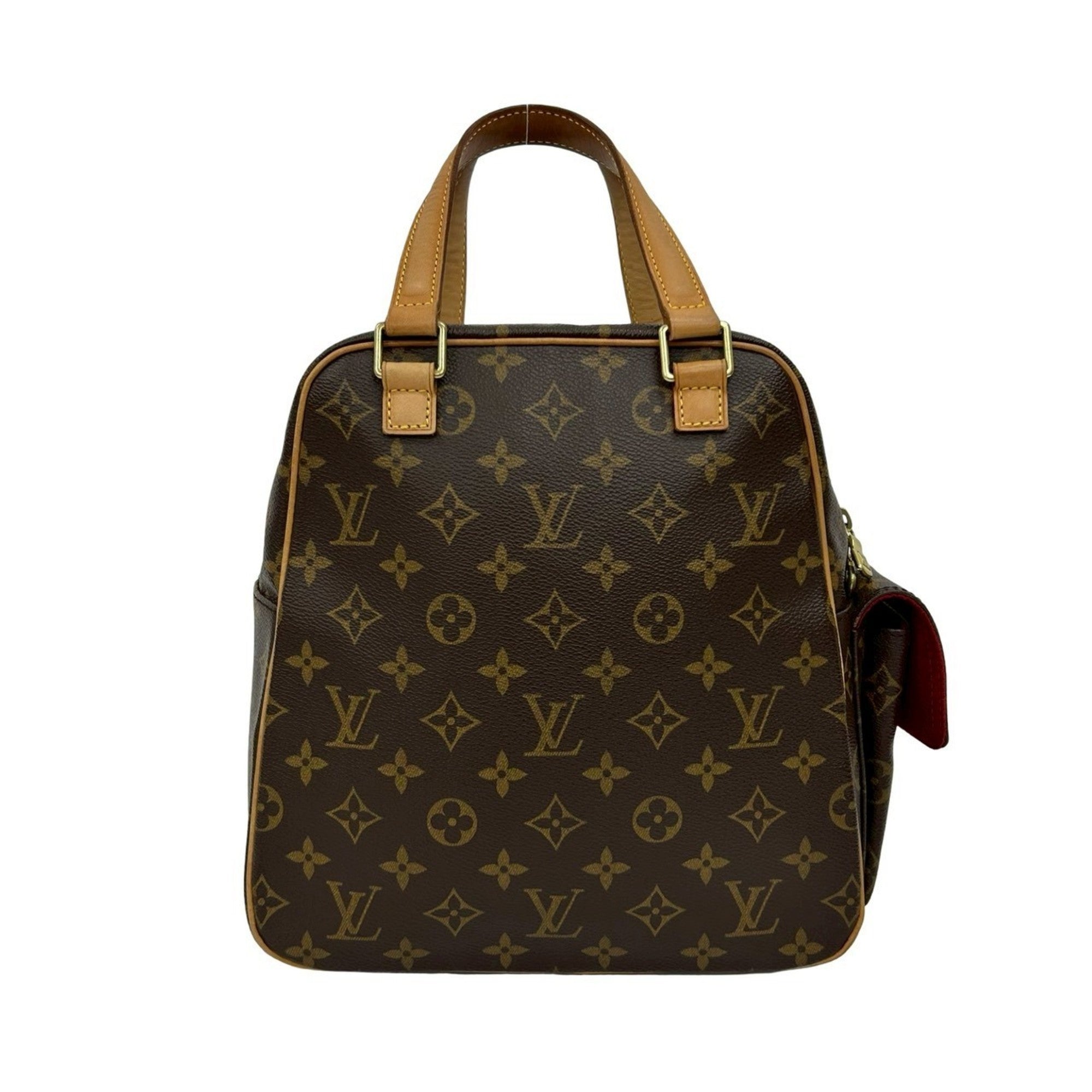 Louis Vuitton Brown Leather Pvc Boston Bag Handbag (Pre-Owned)