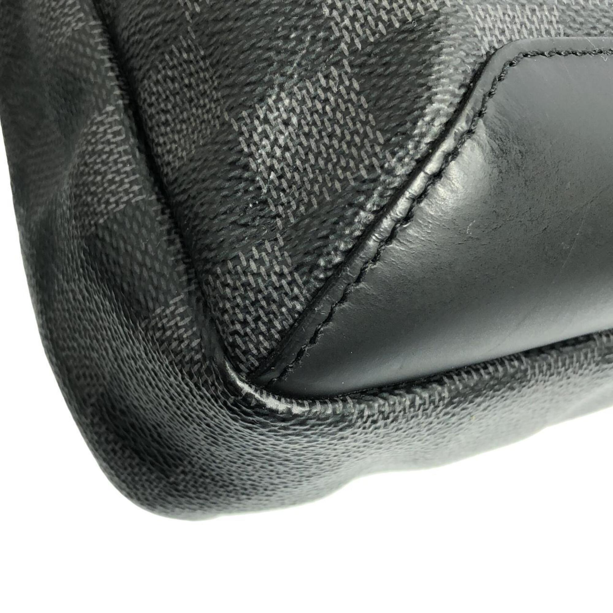 Louis Vuitton Dark Gray Graphite Coated Canvas Shoulder Bag (Pre-Owned)