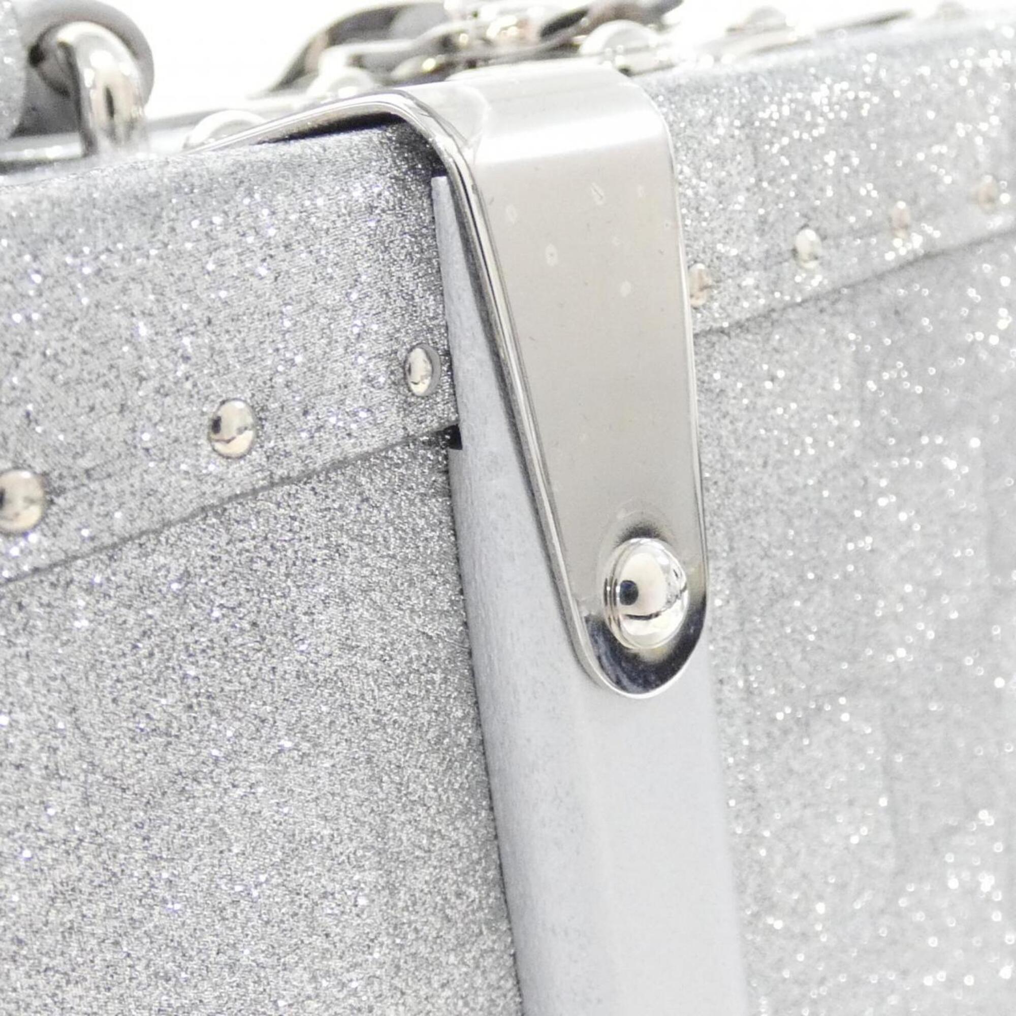 Louis Vuitton Silver Leather Handbag (Pre-Owned)