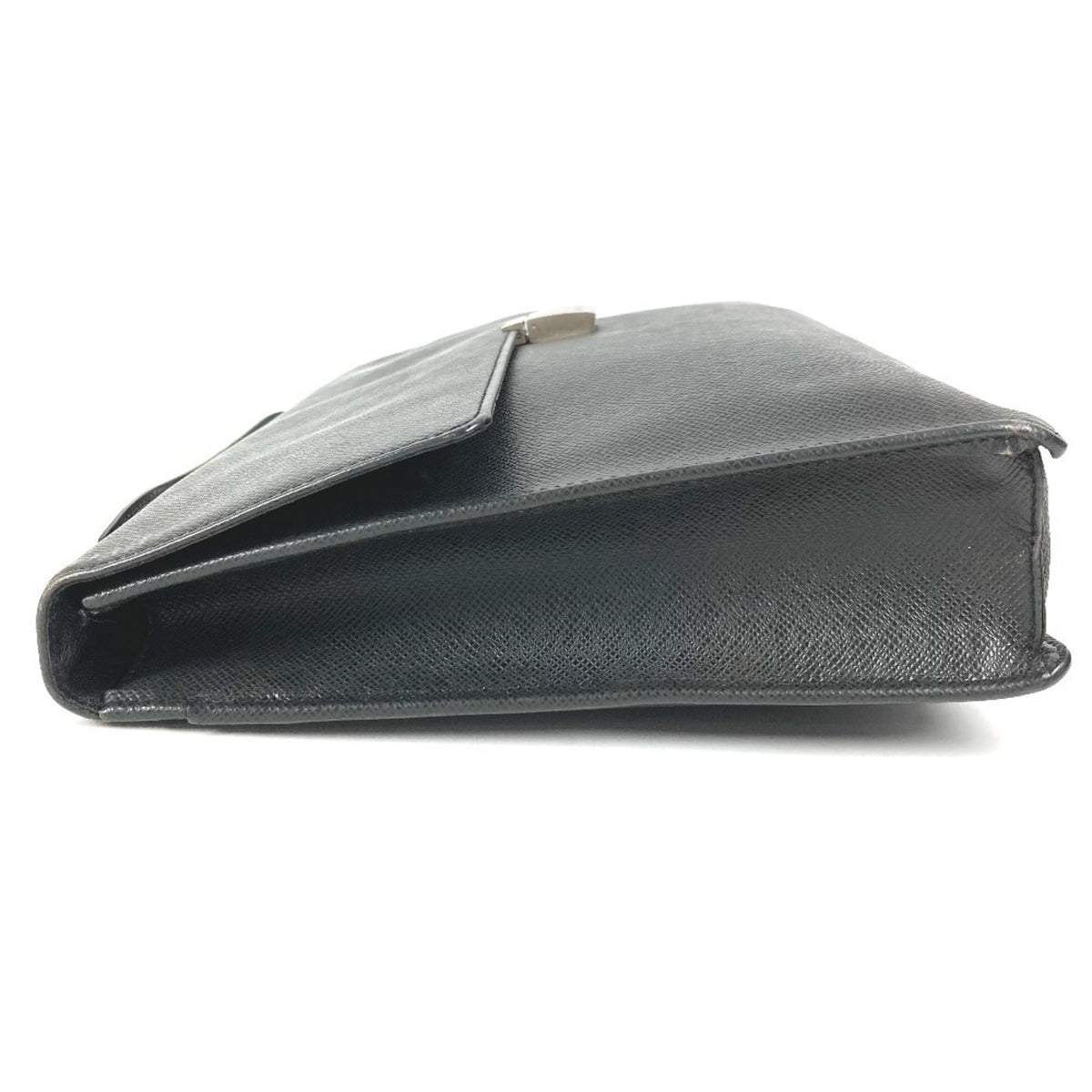 Louis Vuitton Ardoise Black Taiga Leather Briefcase Handbag (Pre-Owned)