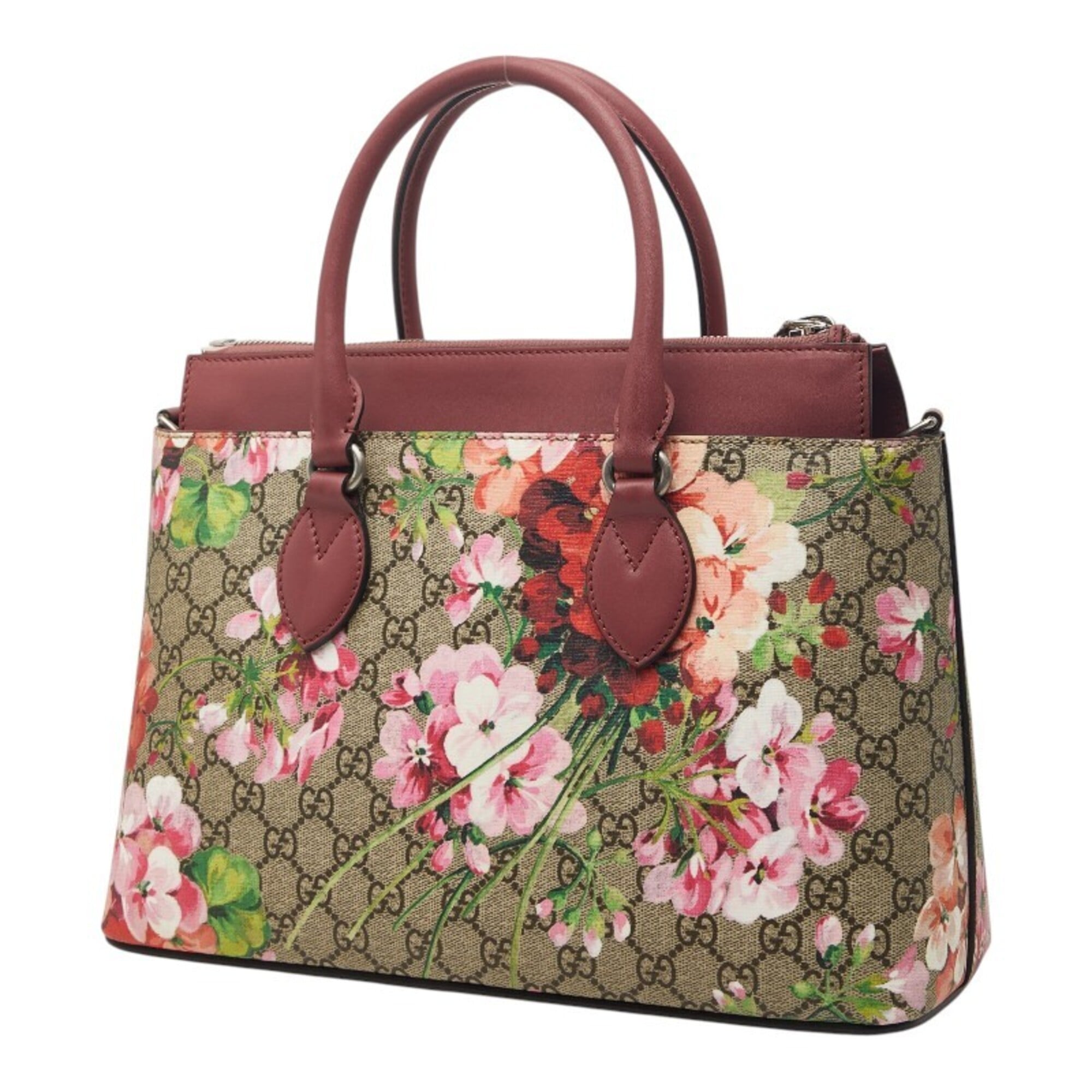 Gucci Beige Pink Gold Pvc Leather Handbag (Pre-Owned)