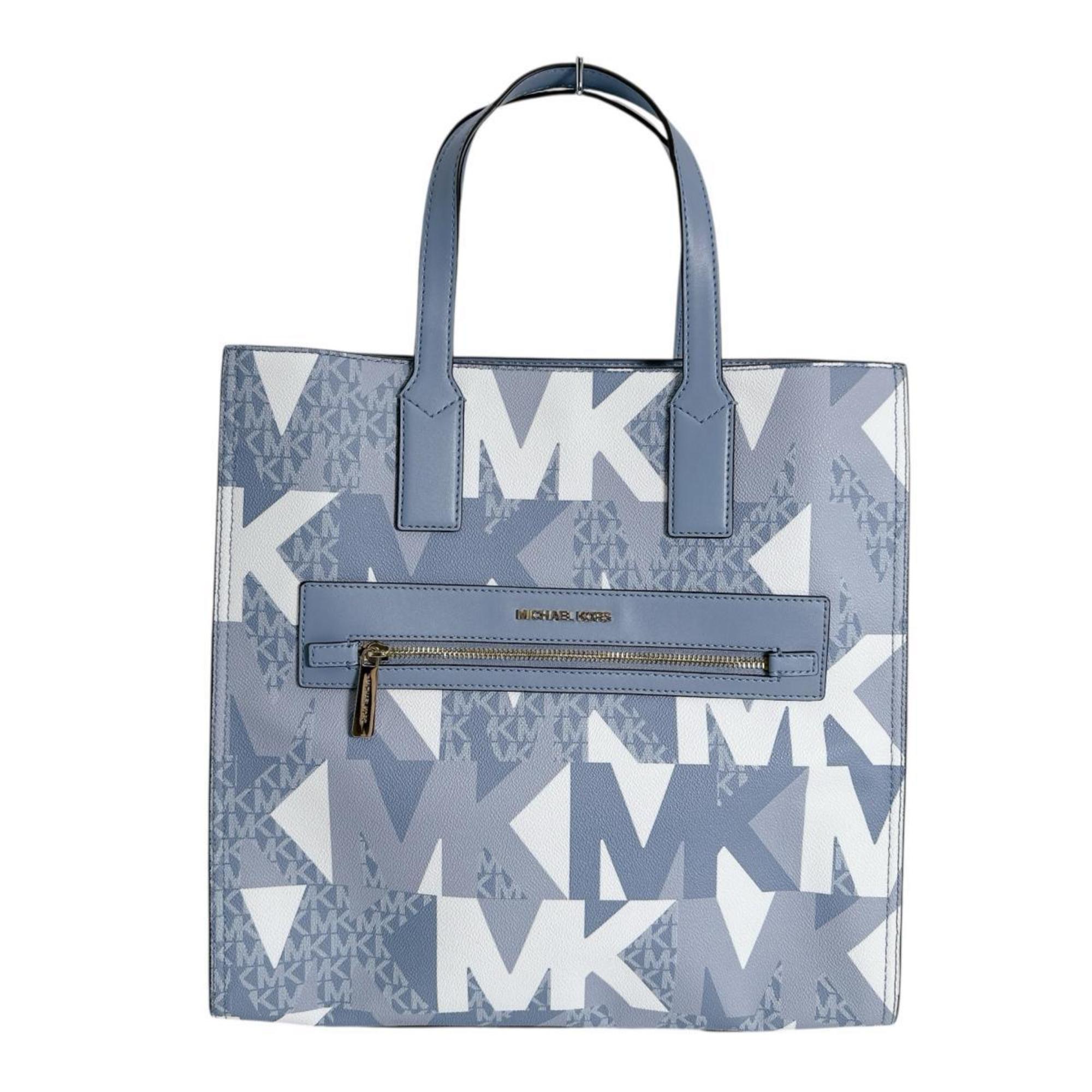 Michael Kors Blue Leather Shoulder Bag Tote Bag (Pre-Owned)