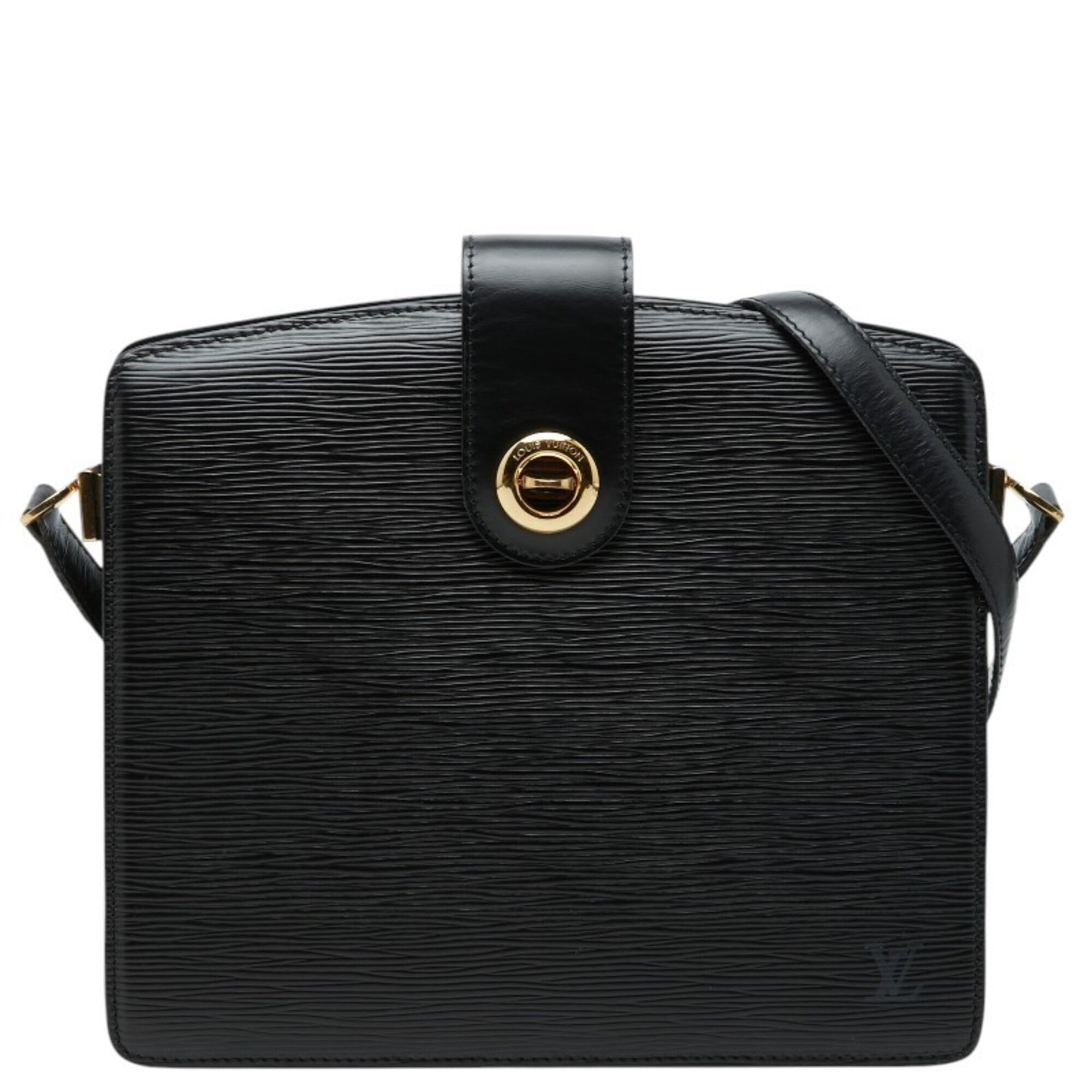 Louis Vuitton Black Noir Leather Shoulder Bag (Pre-Owned)