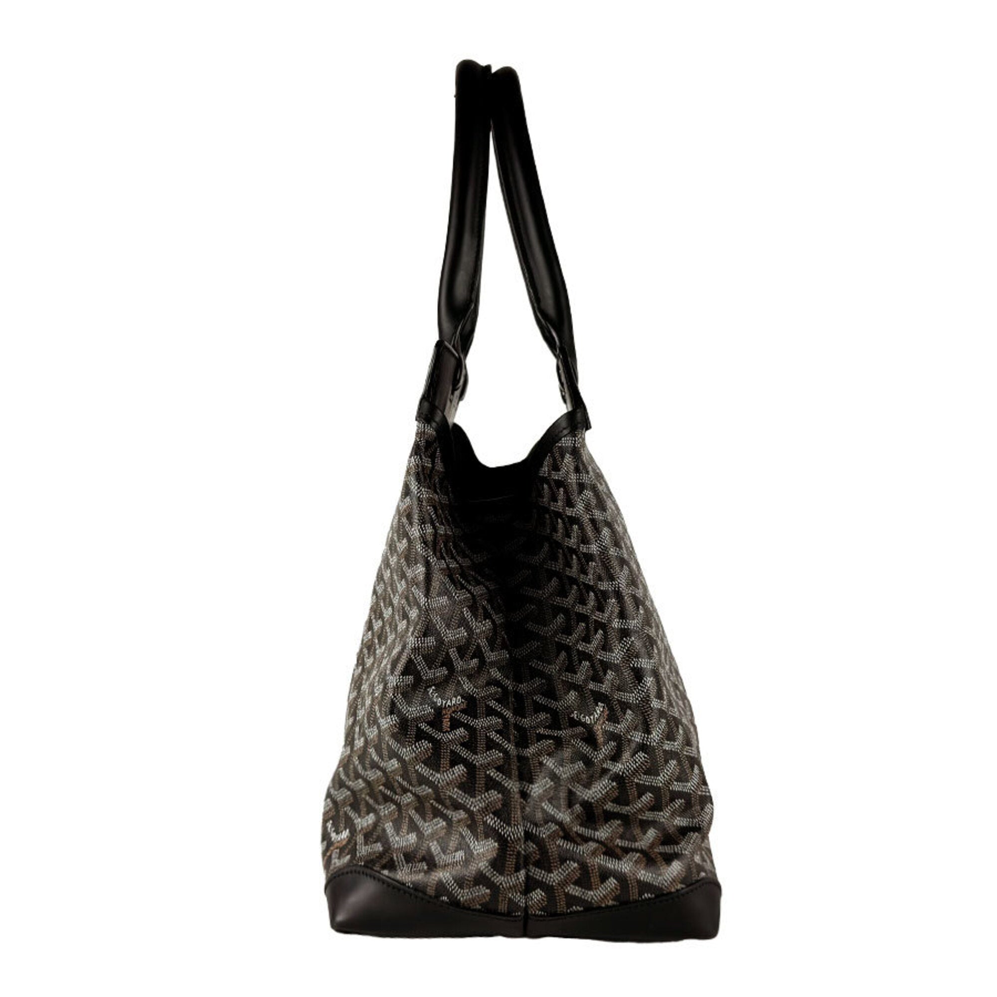Goyard Black Coated Canvas Leather Handbag (Pre-Owned)