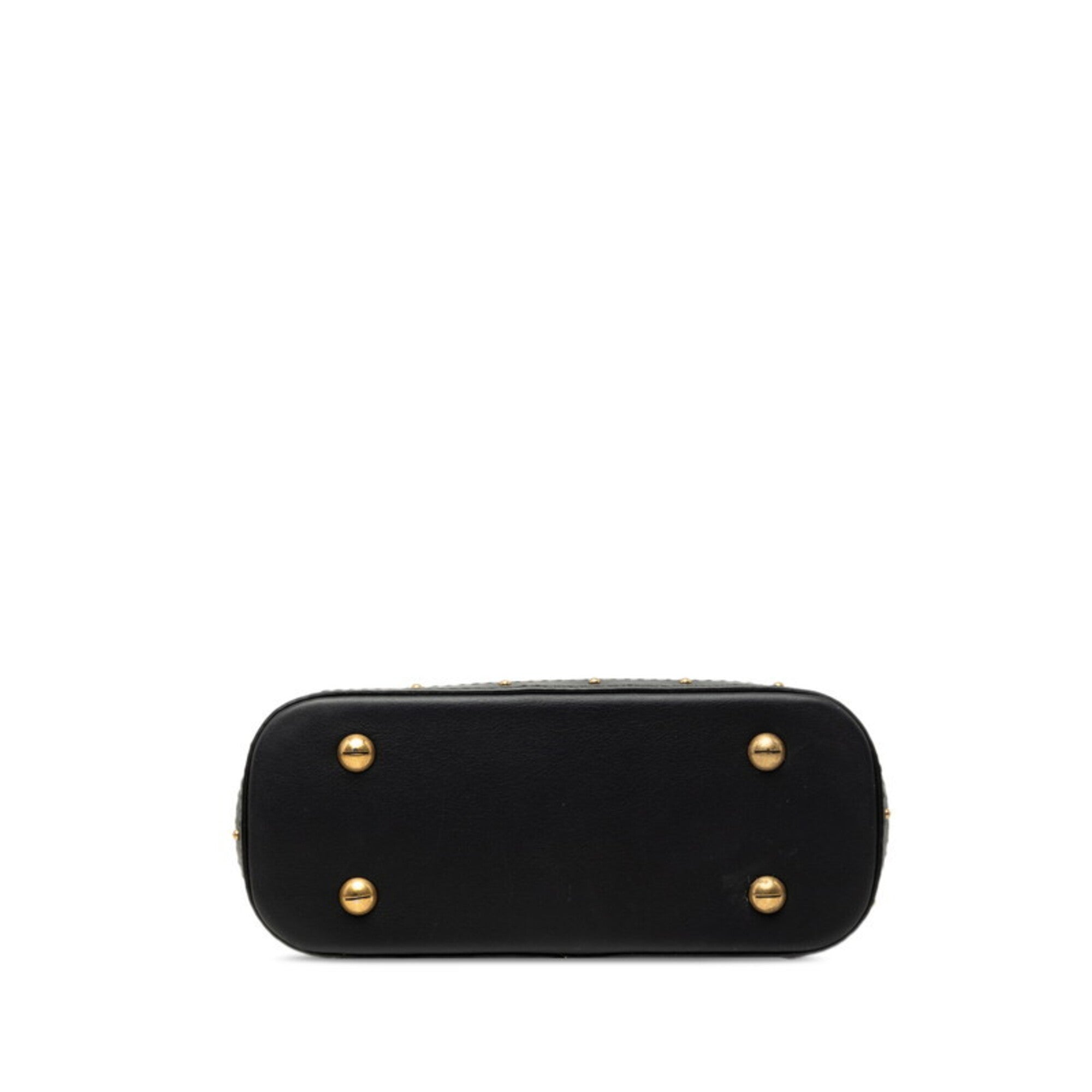 Christian Dior Black Leather Handbag Shoulder Bag (Pre-Owned)