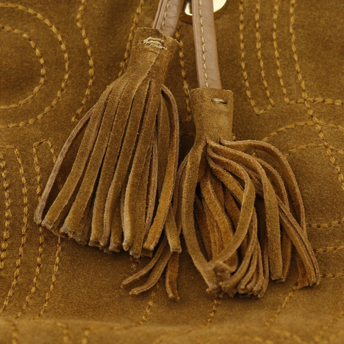 Salvatore Ferragamo Camel Suede Shoulder Bag (Pre-Owned)