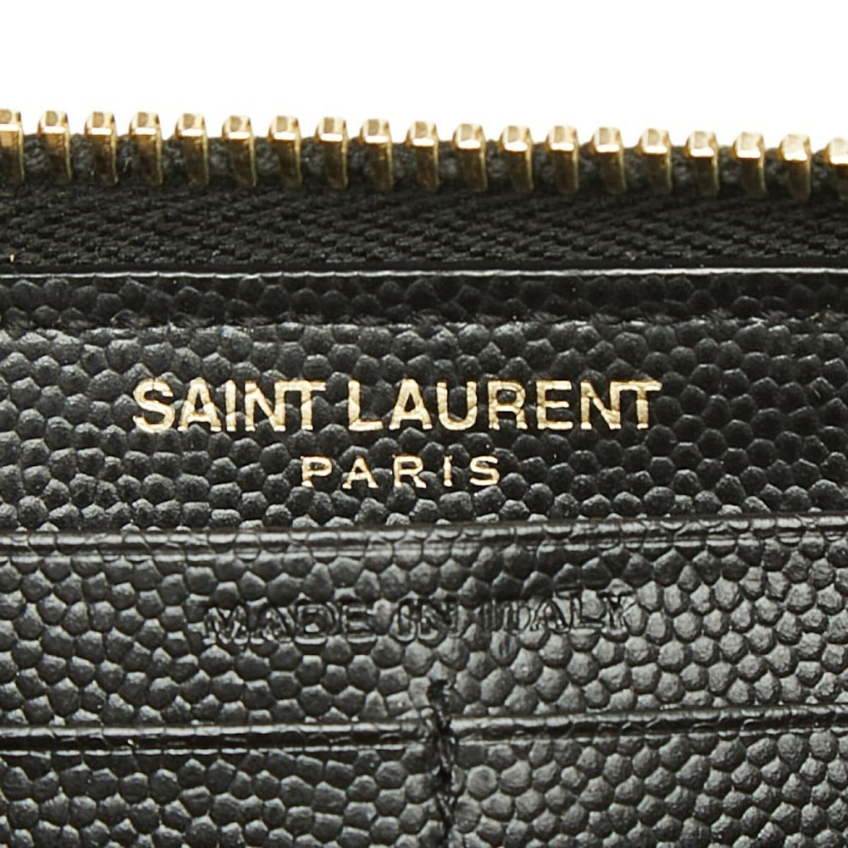 Saint Laurent Black Leather Long Wallet (Bi-Fold) (Pre-Owned)
